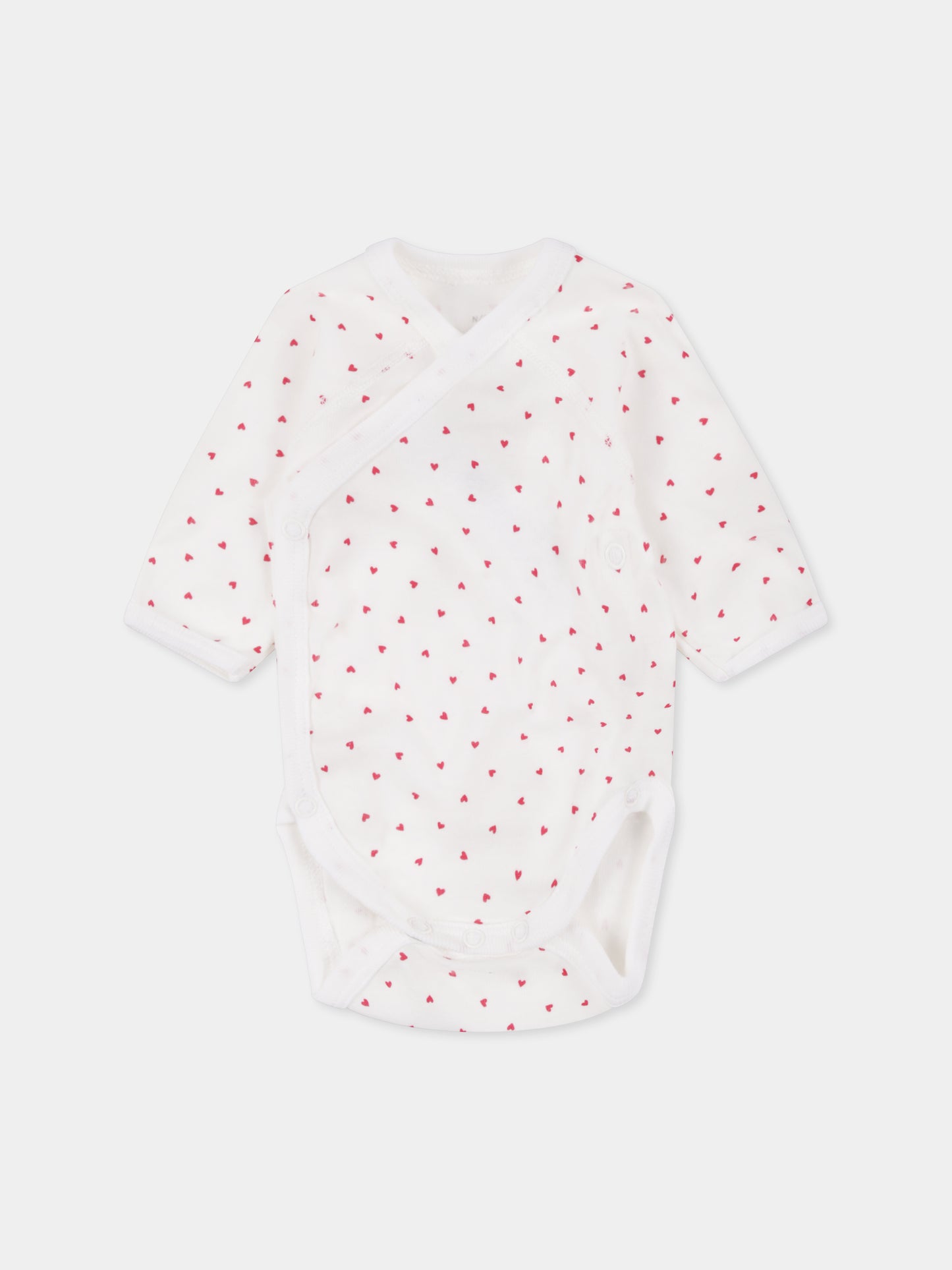 Set tutine bianco per neonati con cuori,Petit Bateau,A09RR 00