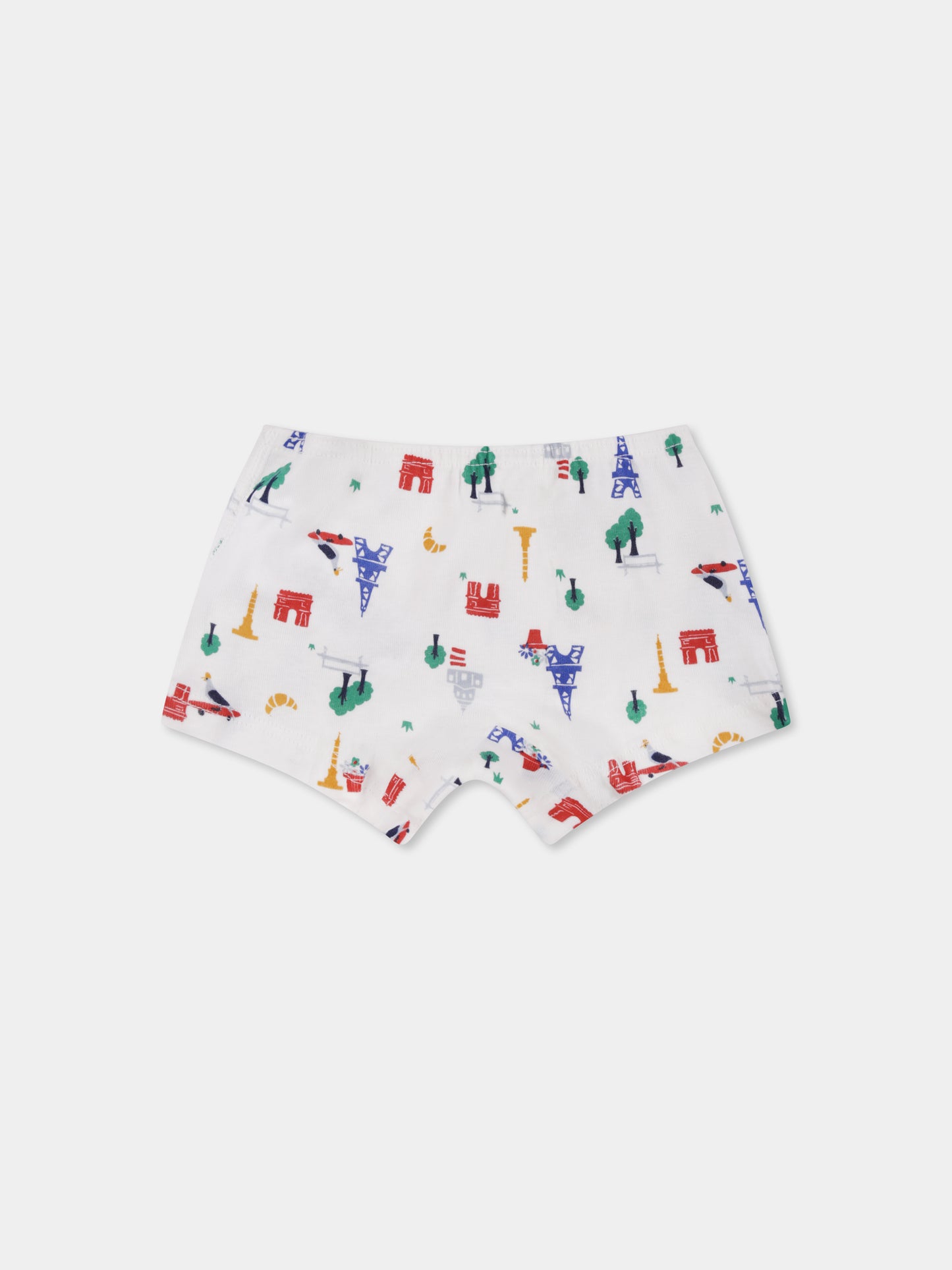 Set boxer multicolor per neonato con righe e Tour Eiffel,Petit Bateau,A0AAA 00