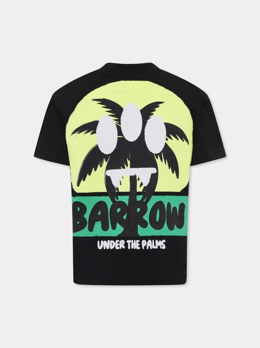 Black t-shirt for kids with smiley