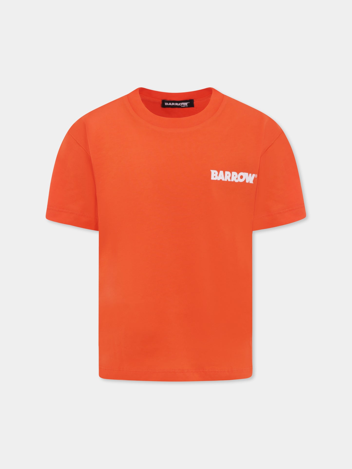 Orange t-shirt for kids with smiley
