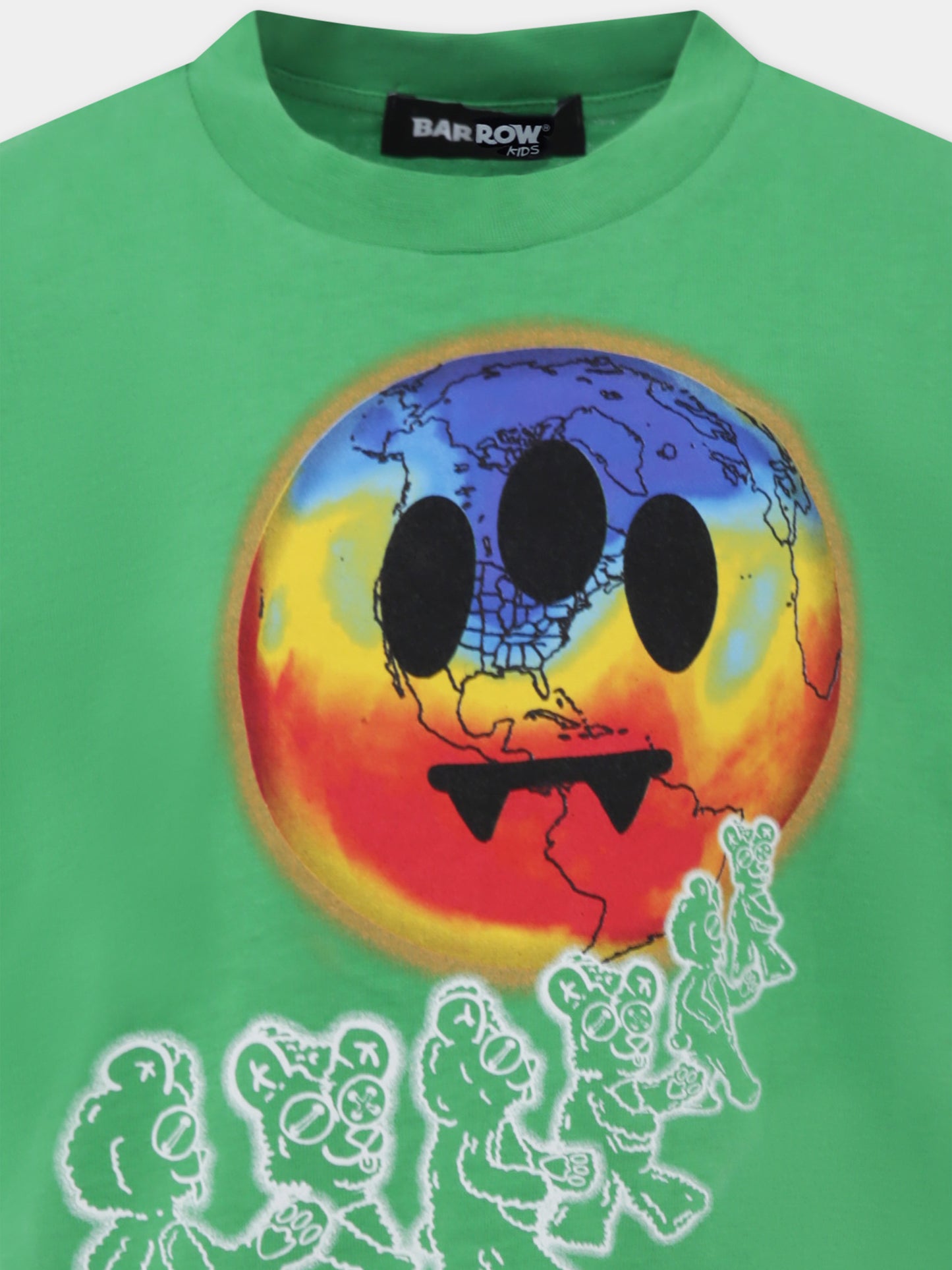 Green t-shirt for boy with smiley