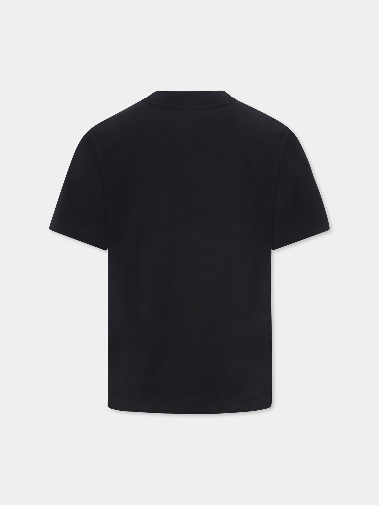 Black t-shirt for boy with smiley