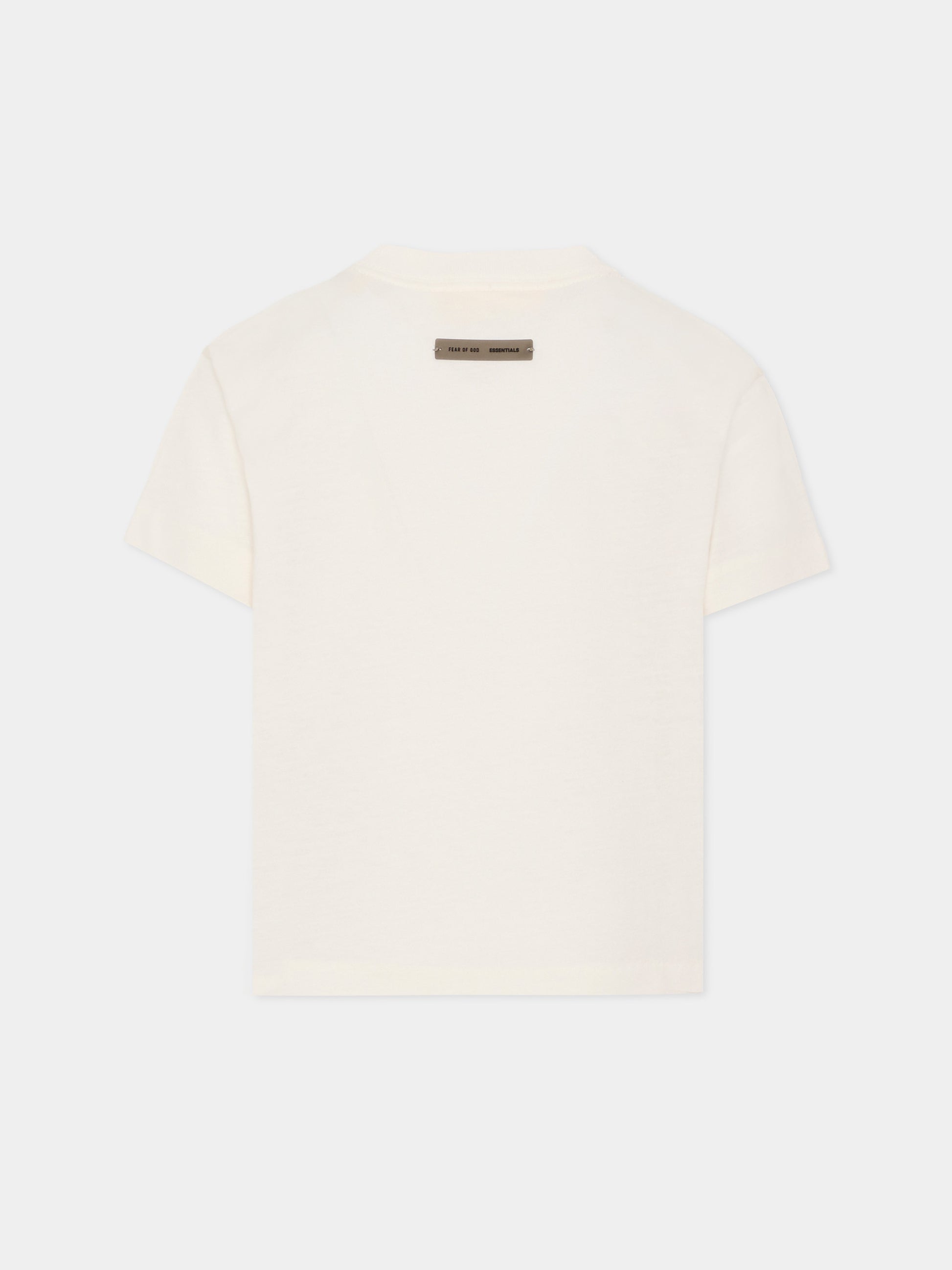 T-shirt avorio per bambini con logo ricamato,Fear Of God Essentials,785HO251462K IVORY