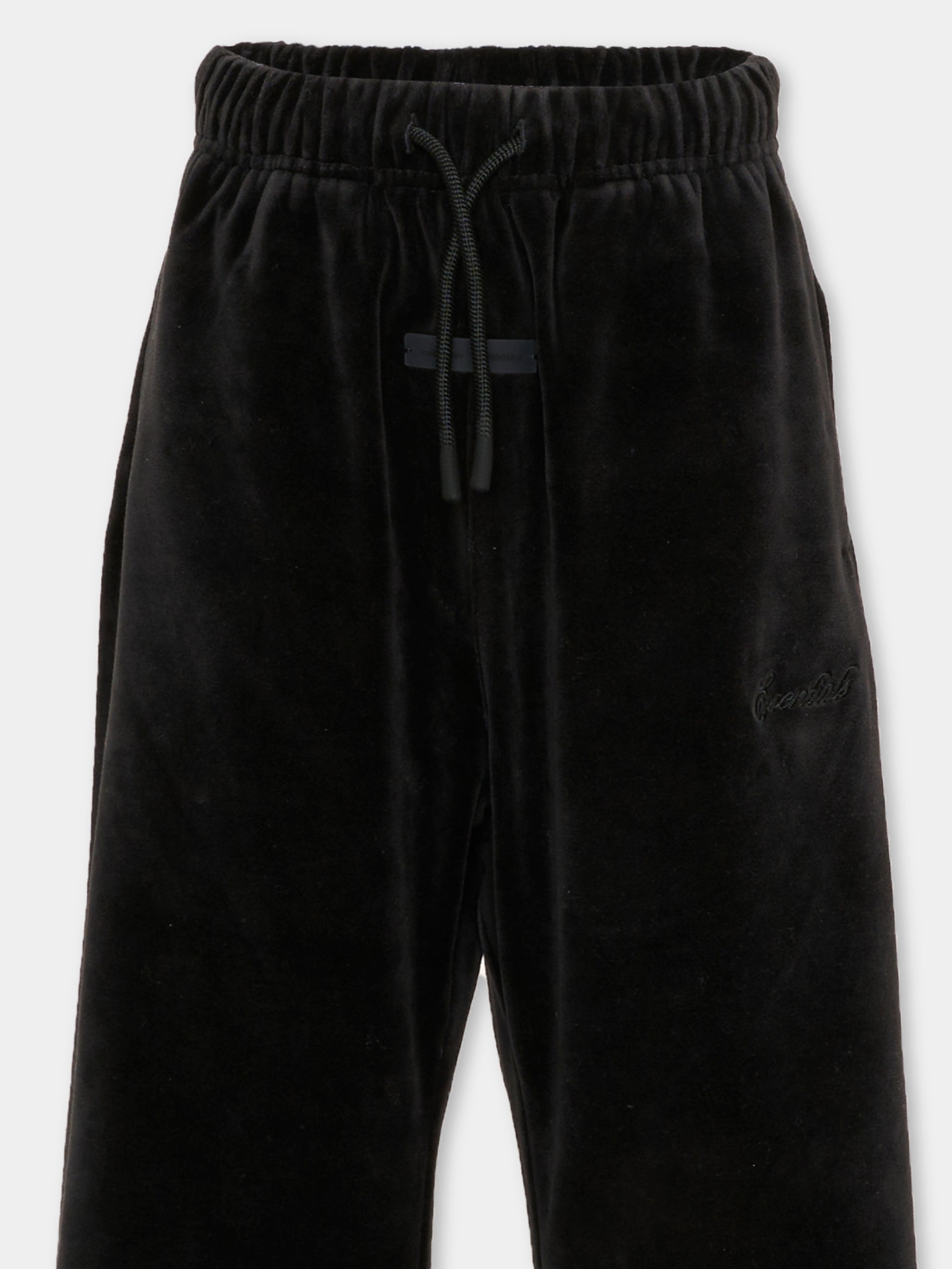 Pantaloni neri per bambini con logo ricamato,Fear Of God Essentials,785HO253171K VINTAGE BLACK