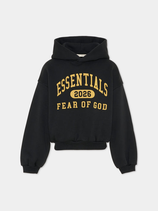 Felpa nera per bambini con logo,Fear Of God Essentials,785HO252411K VINTAGE BLACK