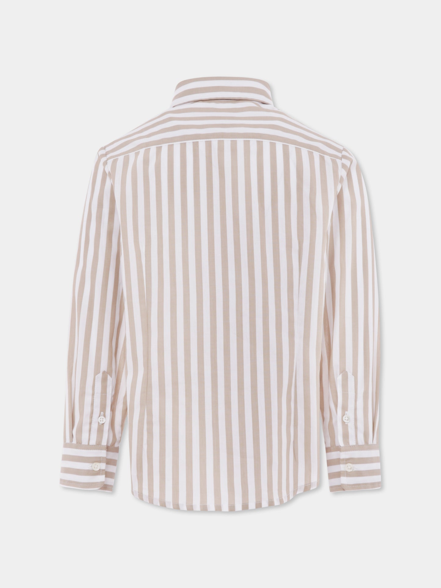 Beige shirt for boy with logo