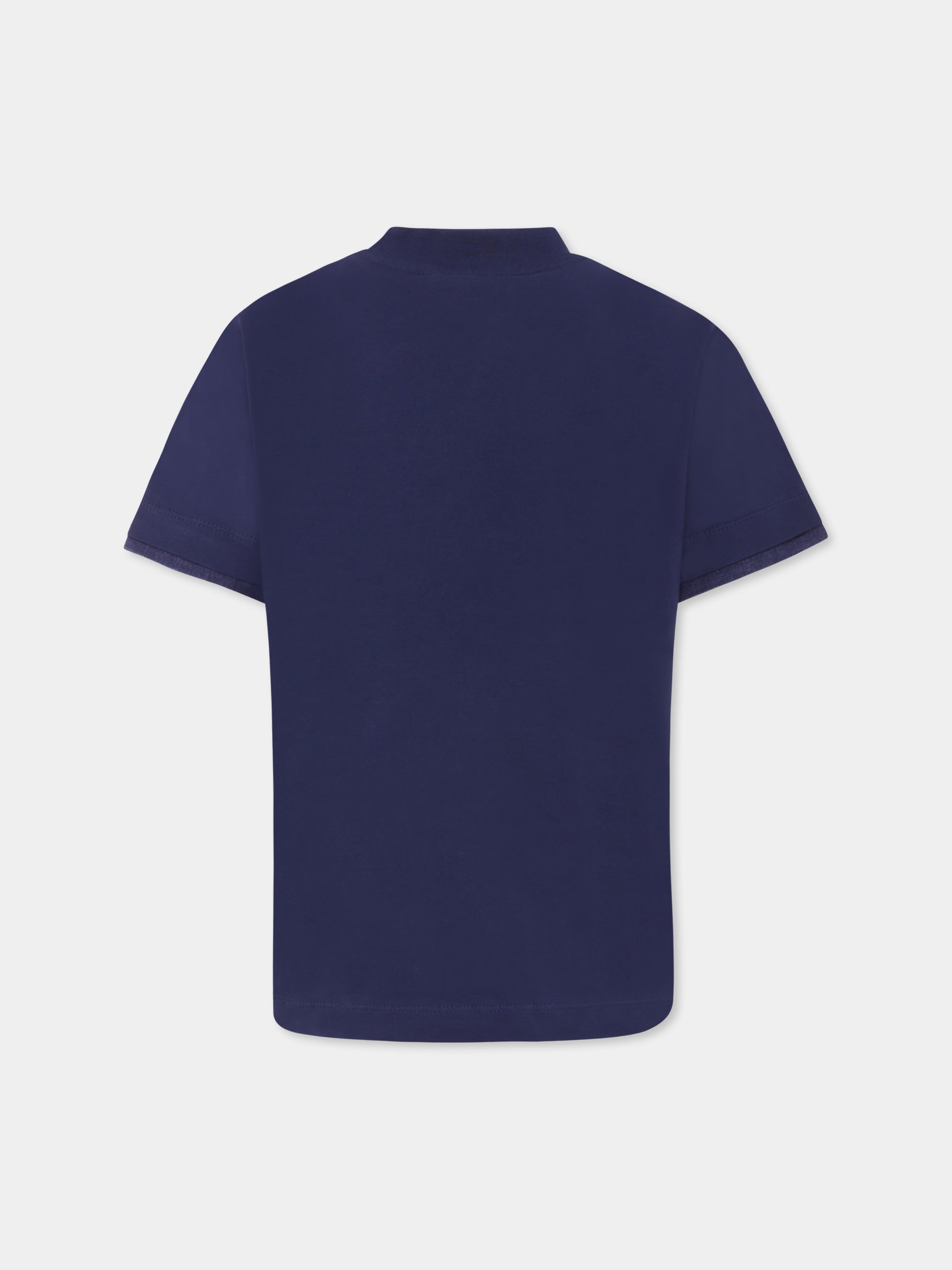T-shirt blu per bambino,Fay Kids,FW8Q01 J0004 619