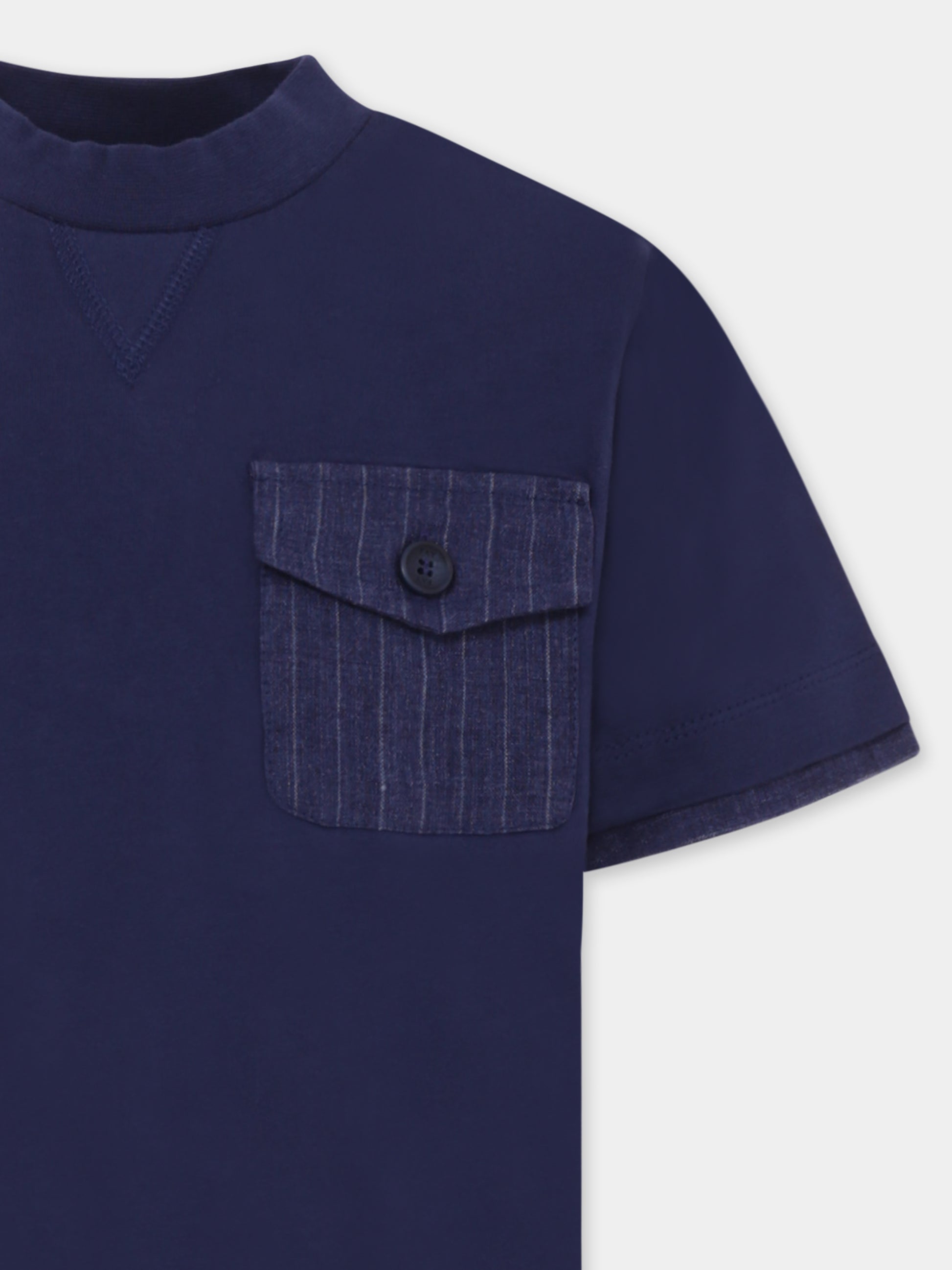 T-shirt blu per bambino,Fay Kids,FW8Q01 J0004 619