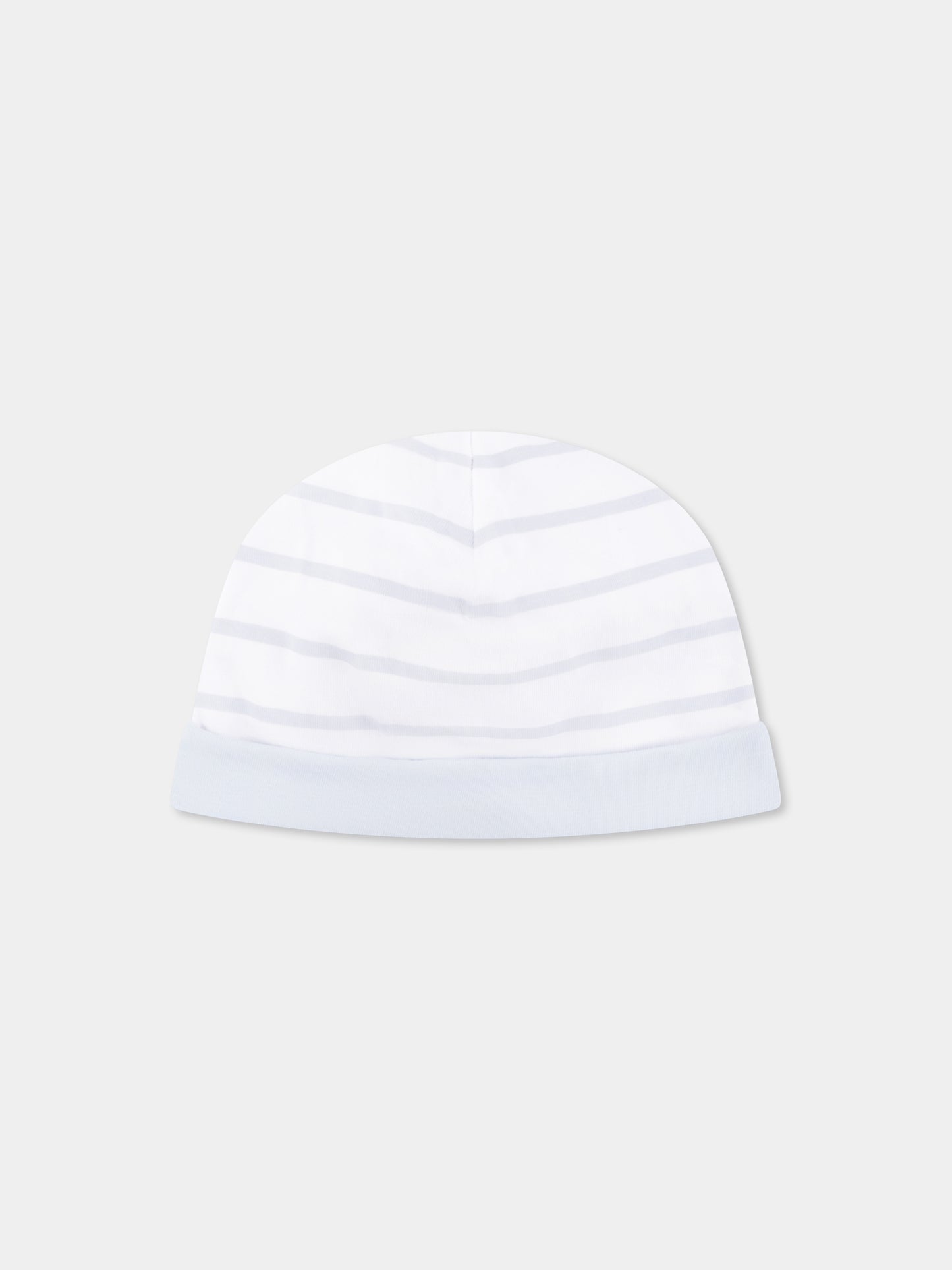 Blue romper set for baby boy with logo