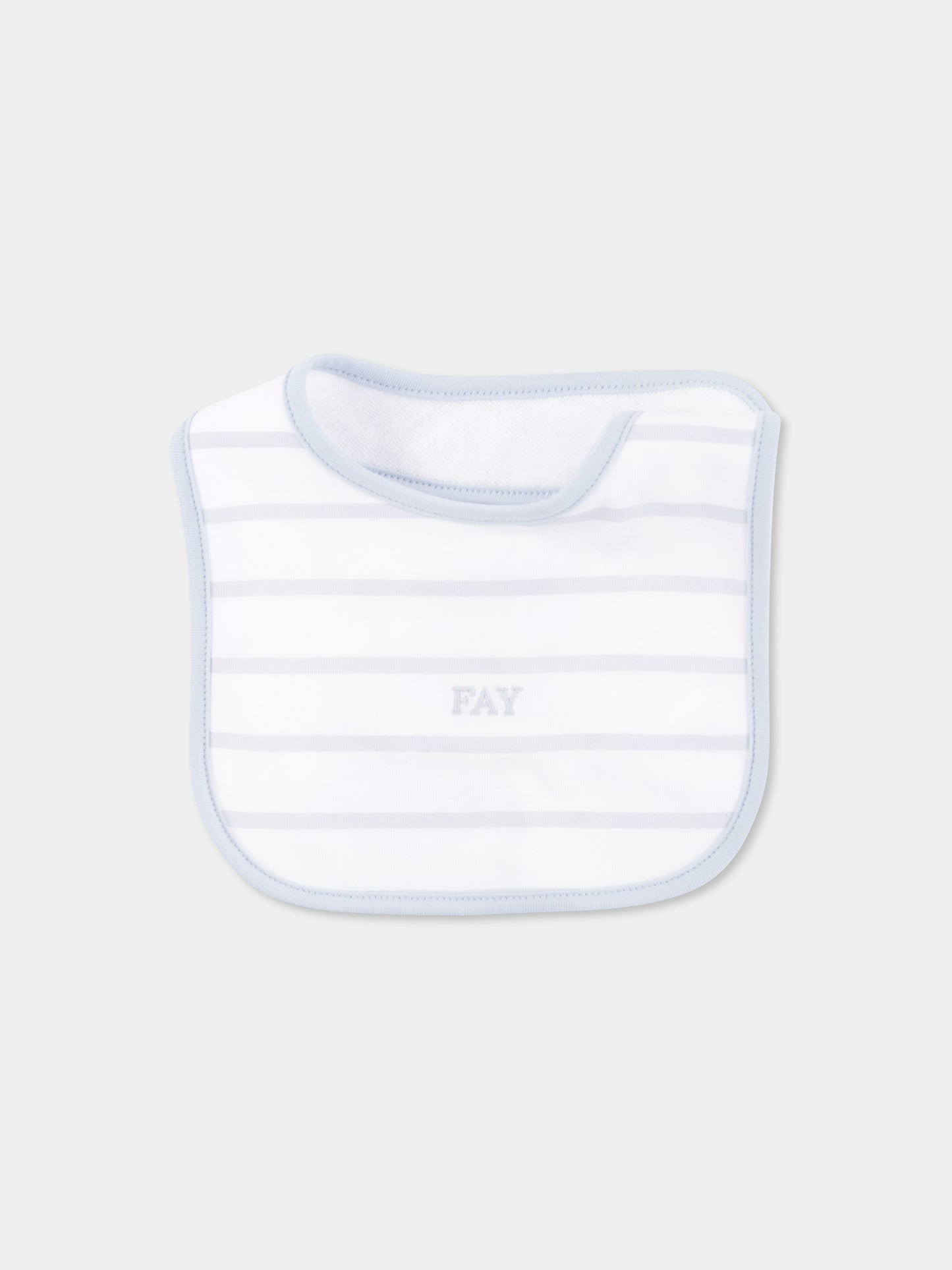 Blue romper set for baby boy with logo