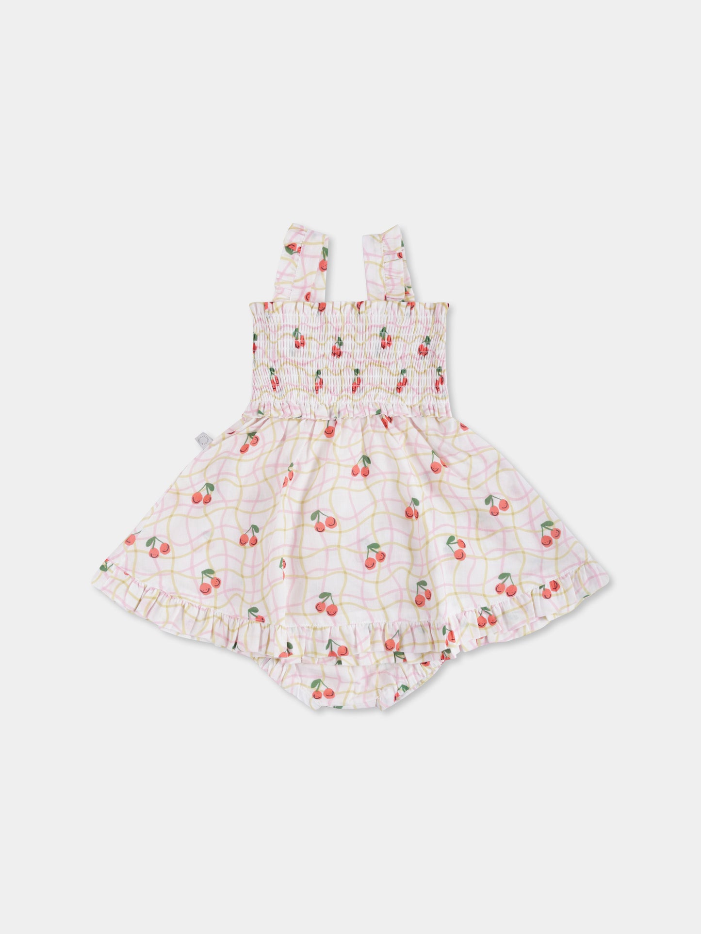Vestito bianco per neonata con ciliegie all over,Stella Mccartney Kids,TW1082 Z2717 101MC