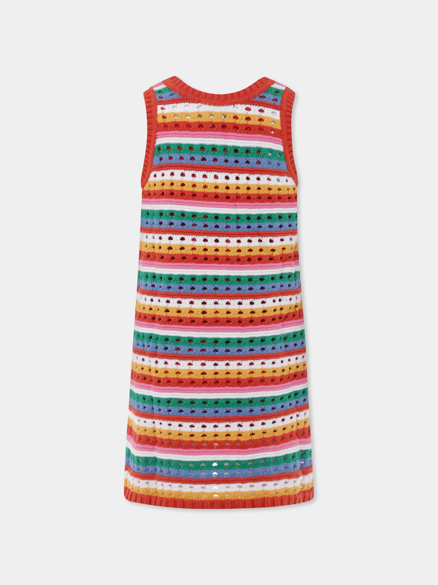 Vestito multicolor per bambina con logo,Stella Mccartney Kids,TW1F02 Z1876 999