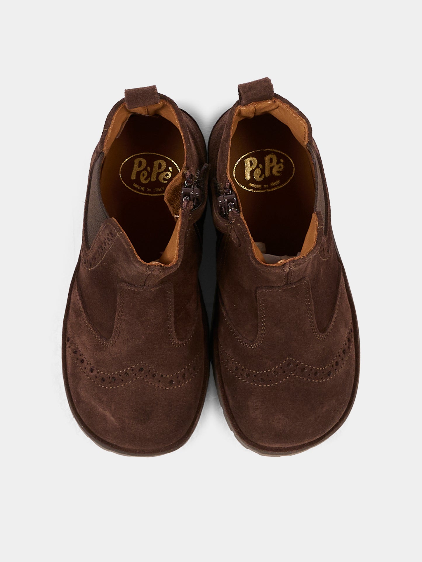 Stivaletti marroni per neonati e bambini,Pèpè,LEP3 SCAMOSC GIANDUIA