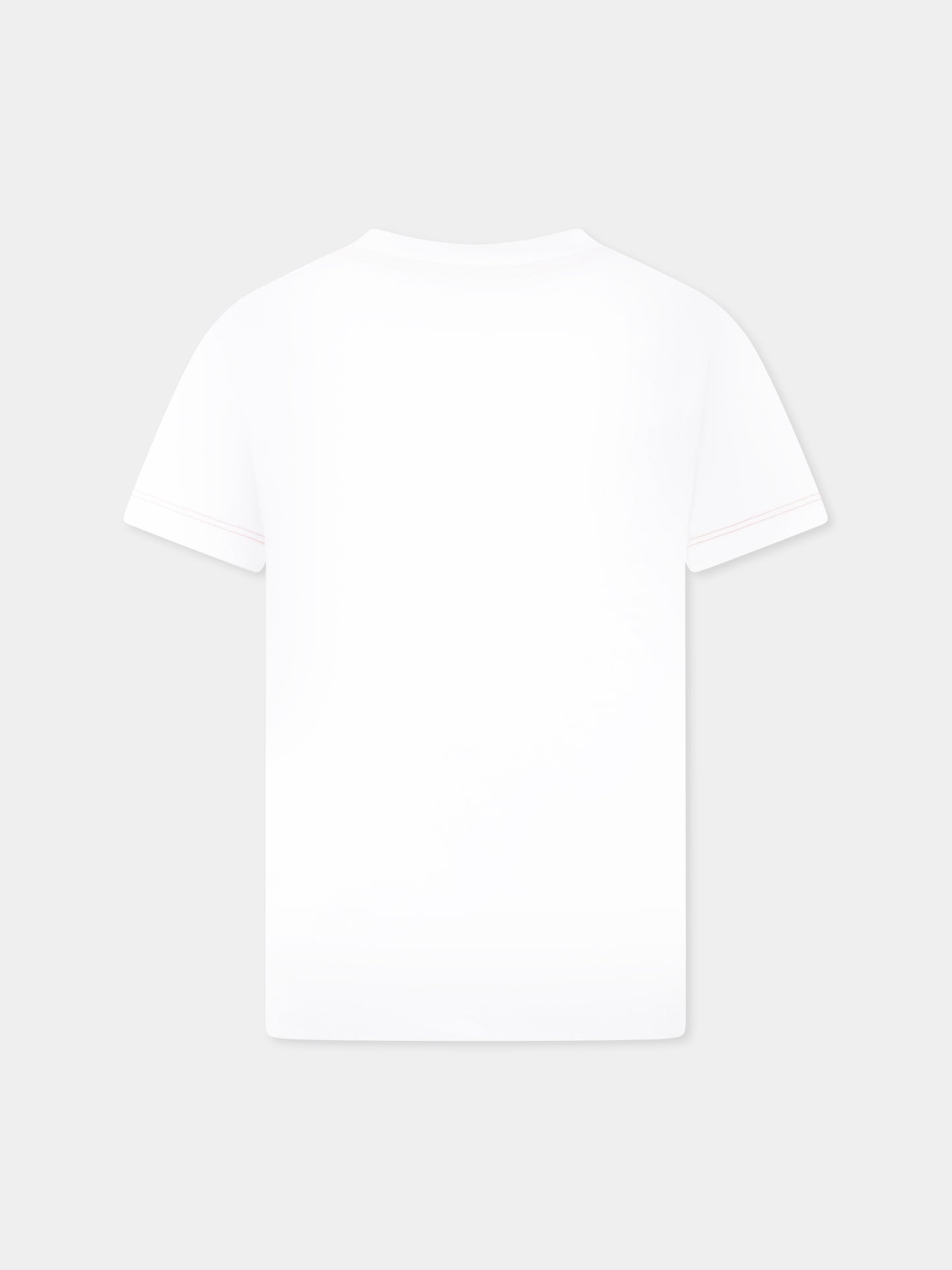 T-shirt bianca per bambini con logo,Missoni,MW8P41 Z0082 100