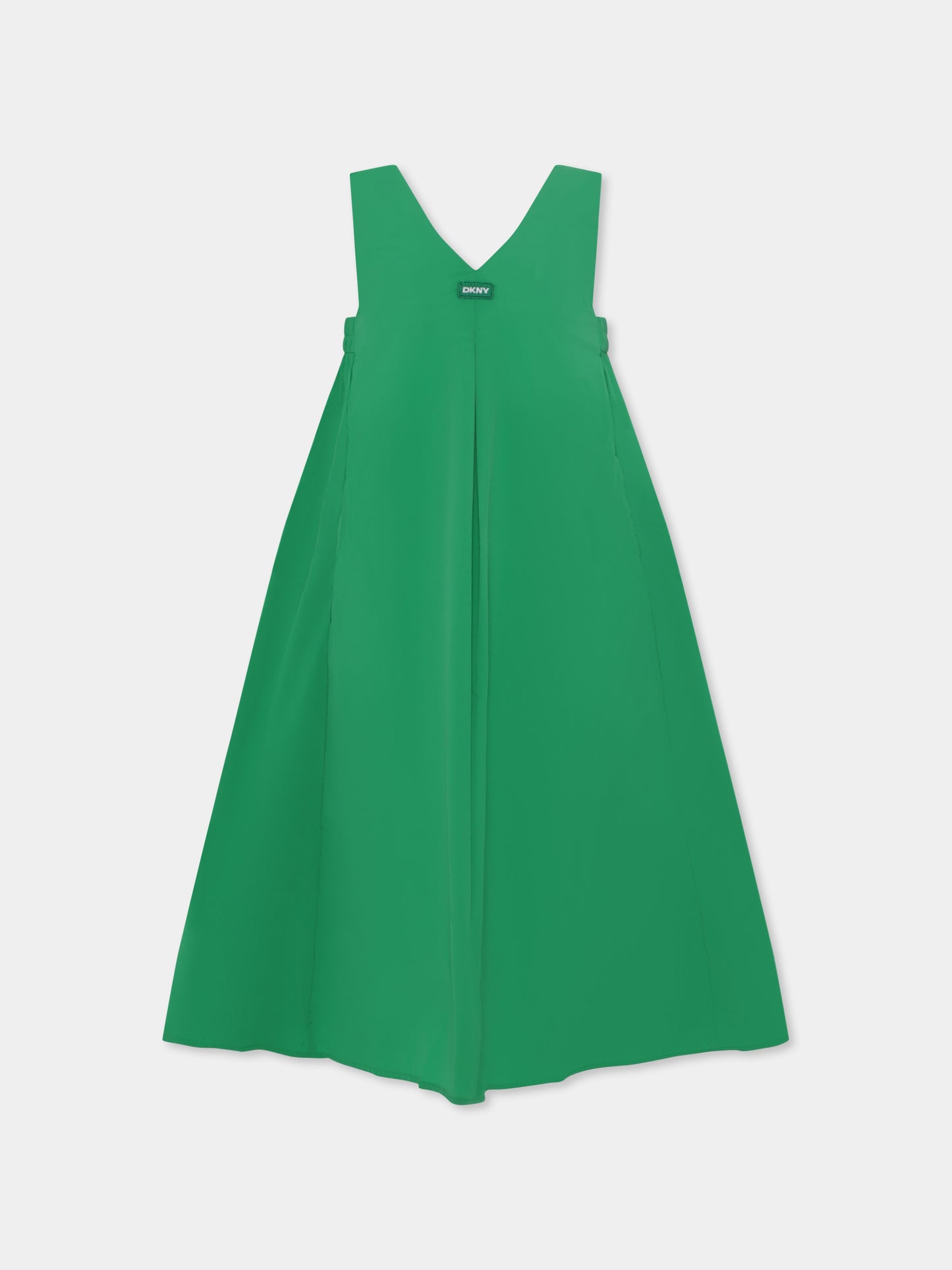 Vestito verde per bambina con logo,Dkny,D62329 709