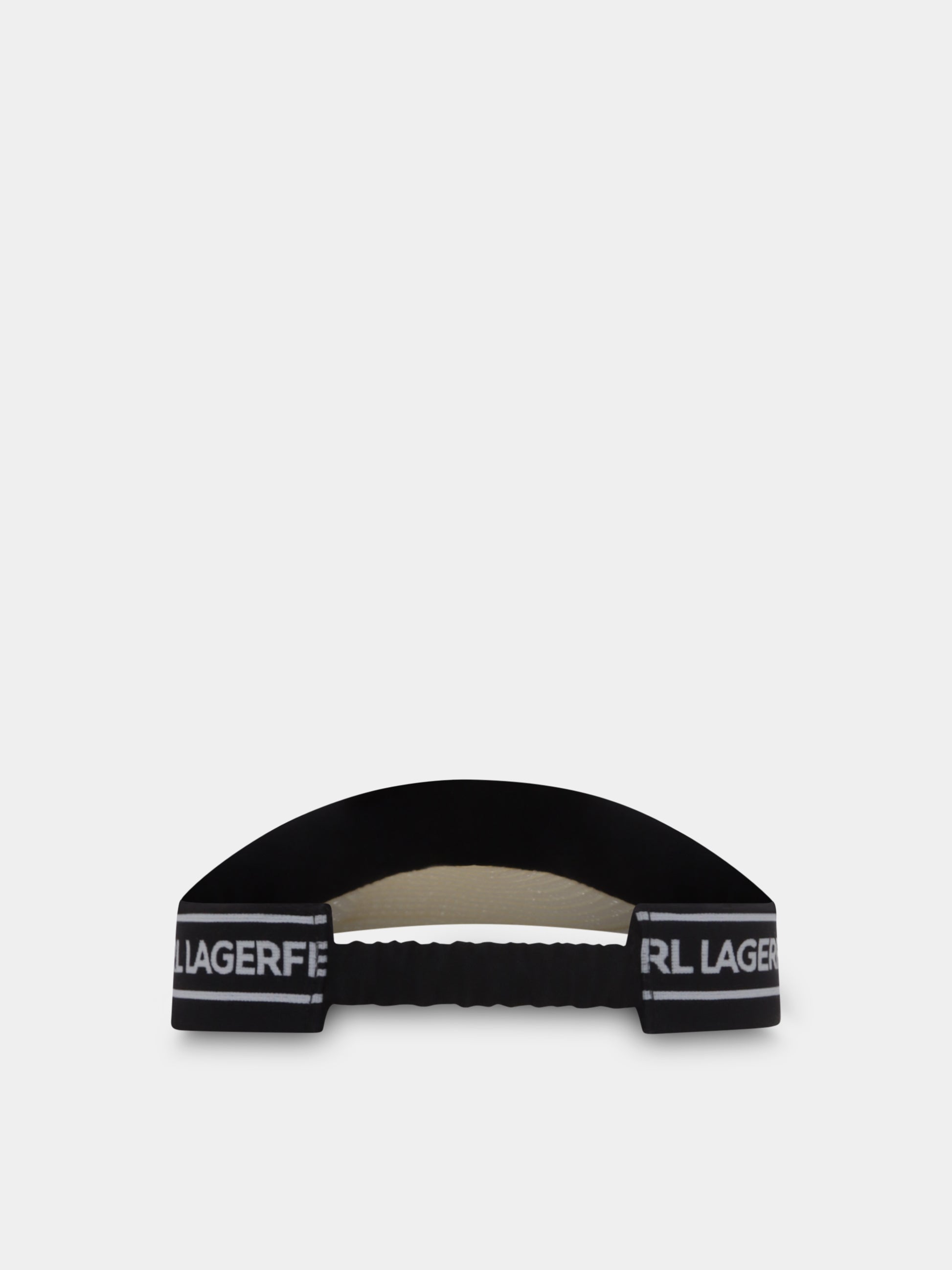 Cappello nero per bambina con logo,Karl Lagerfeld Kids,Z30390 09B