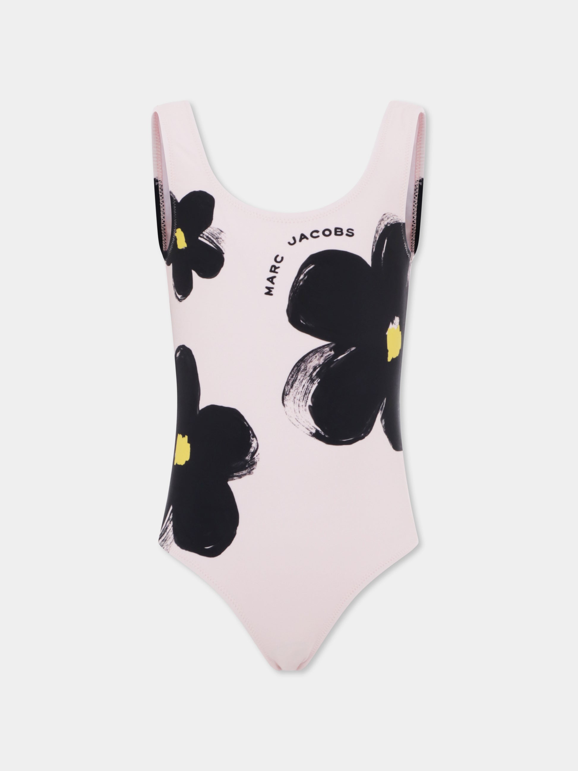 Costume interno rosa per bambina con fiori all over,Marc Jacobs,W60525 475