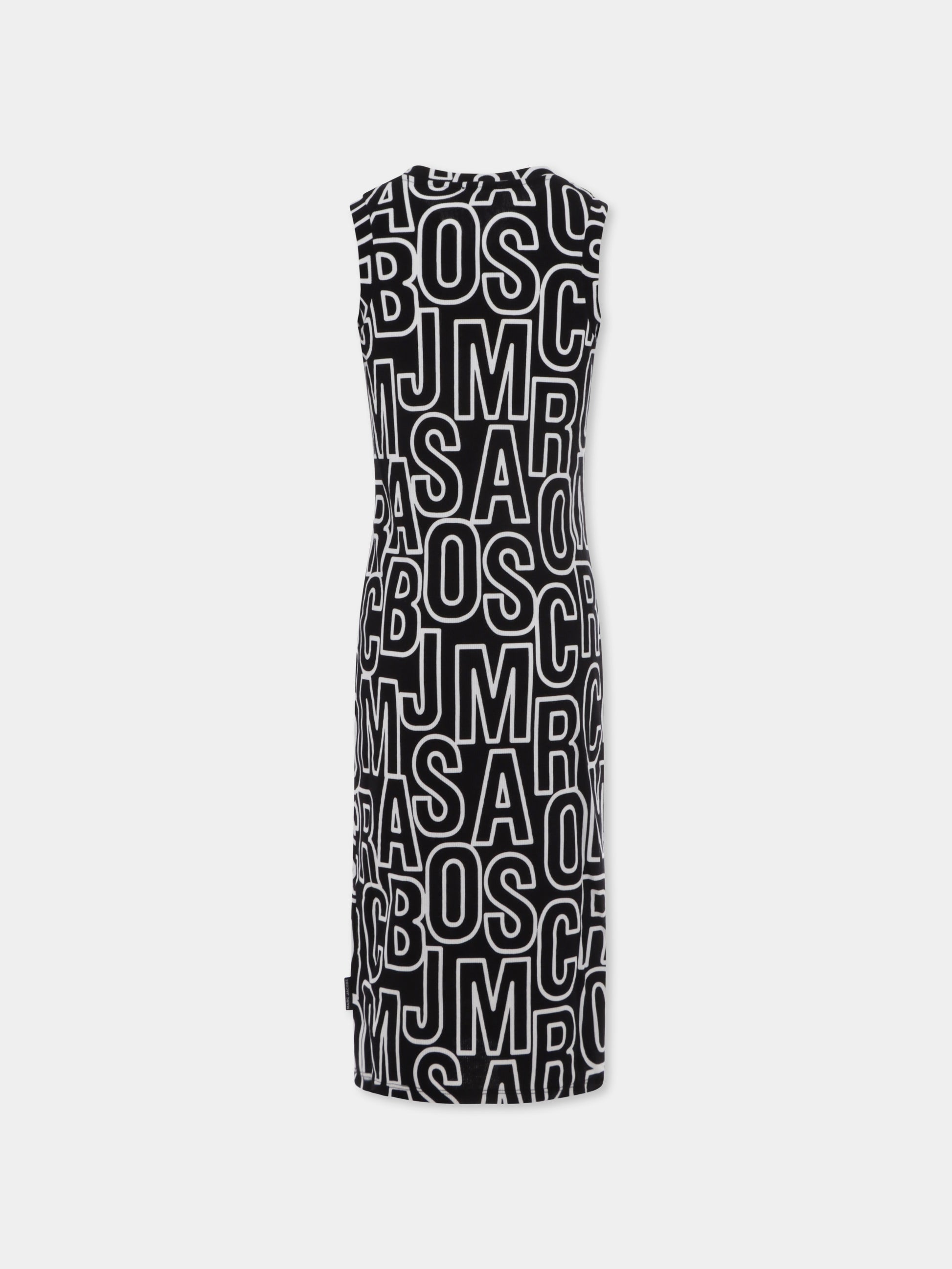 Vestito nero per bambina con logo all over,Marc Jacobs,W60499 09B