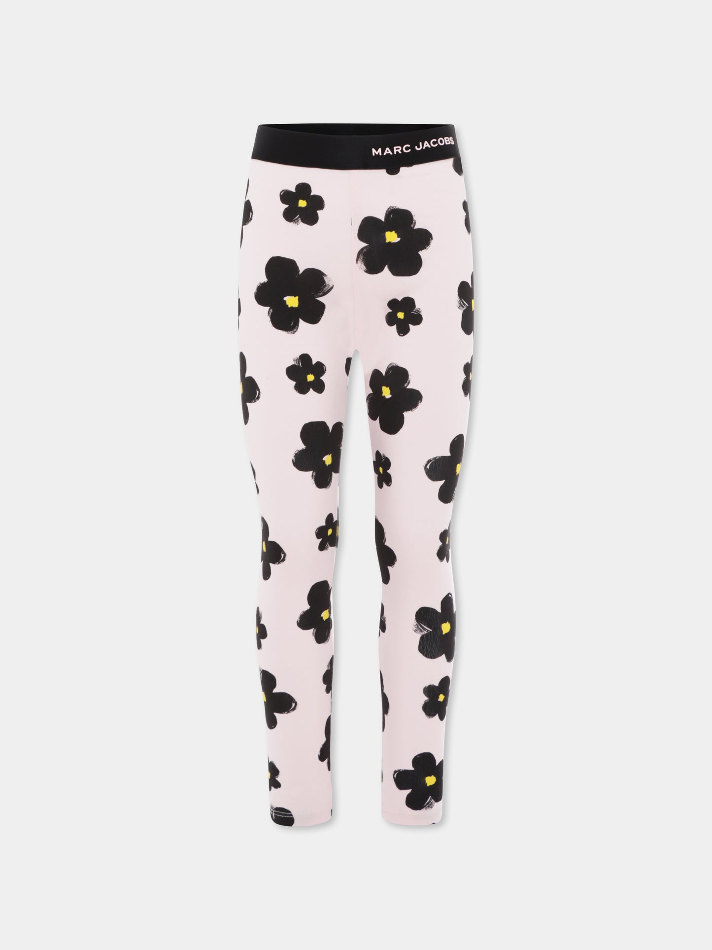 Leggings rosa per bambina con fiori all over,Marc Jacobs,W60467 475