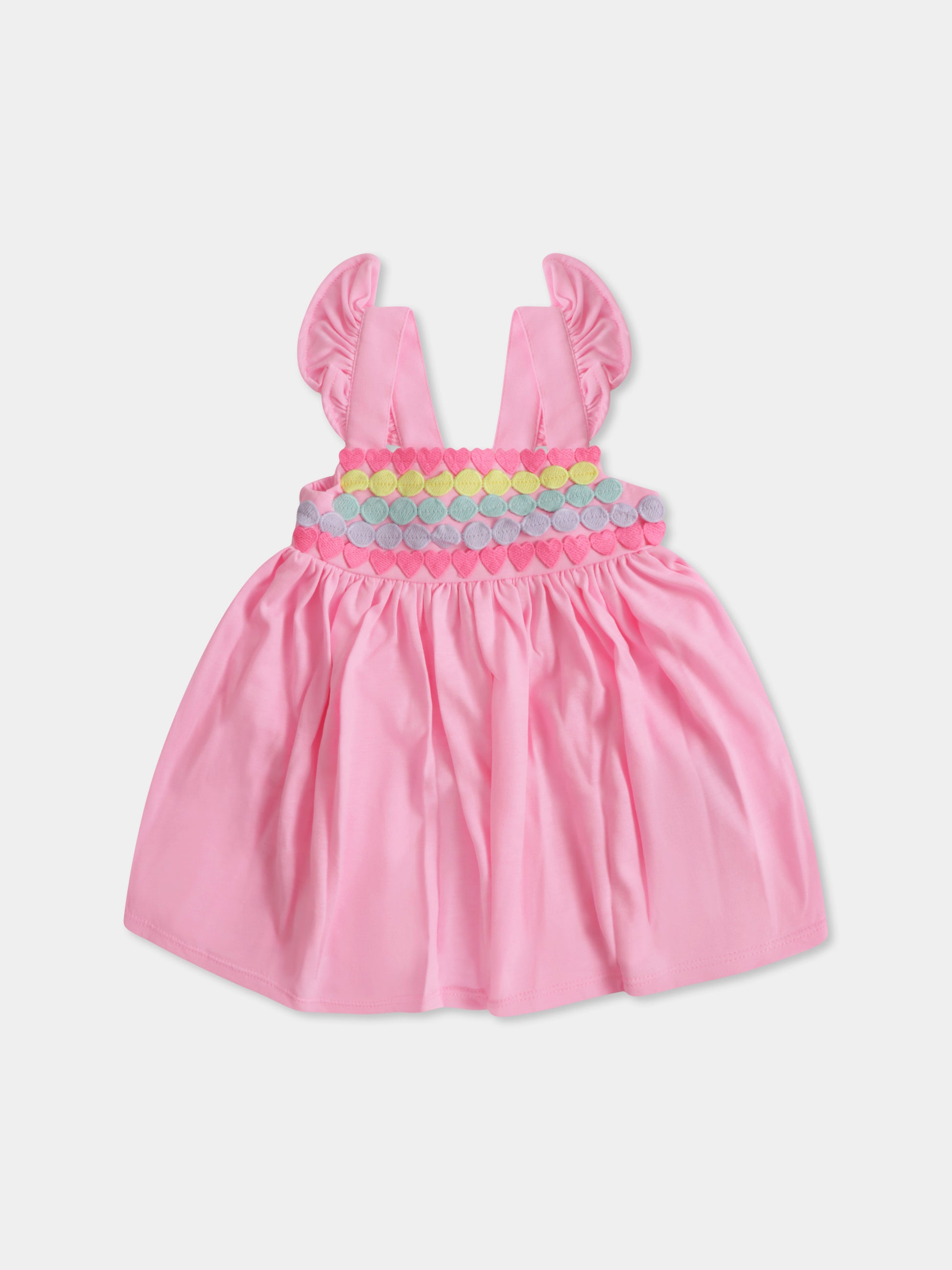 Vestito rosa per neonata con cuori,Billieblush,U21092 462