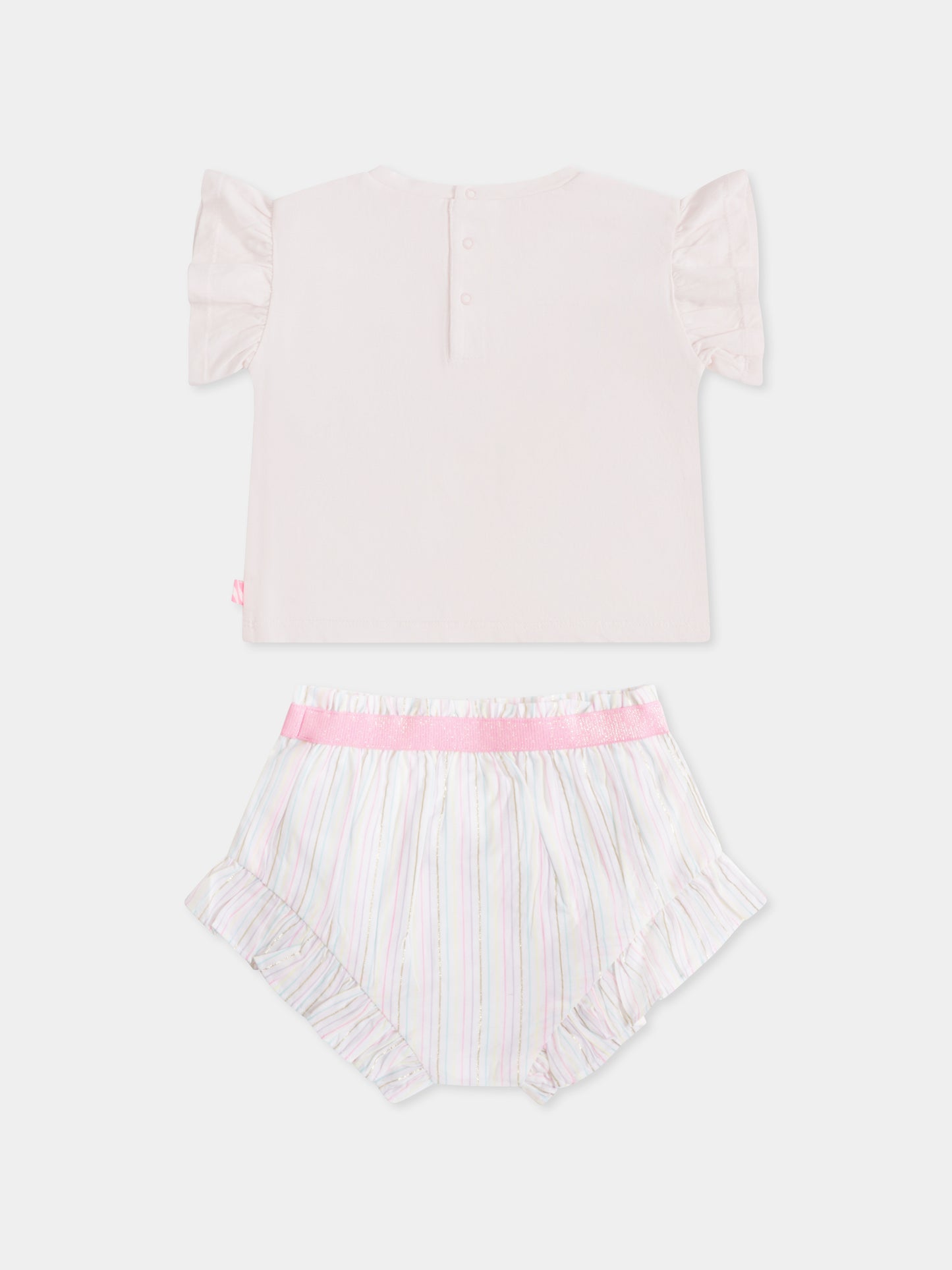 Completo rosa per neonata con arcobaleno,Billieblush,U21009 N34