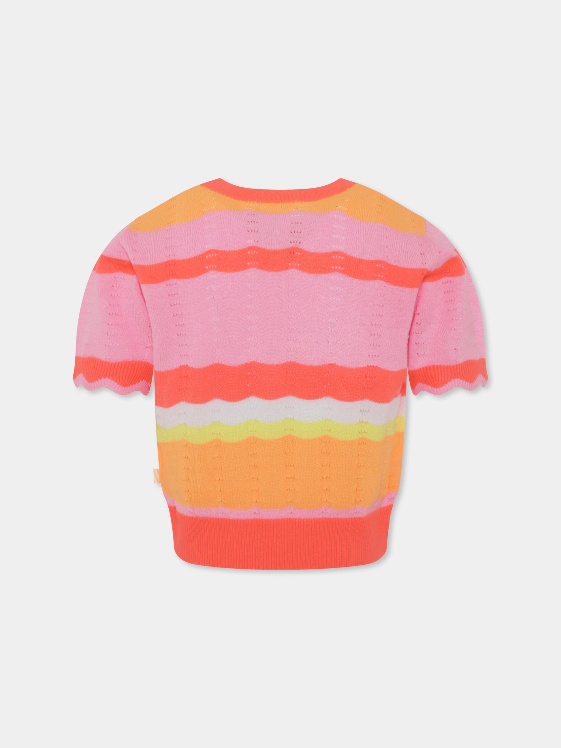 Maglia gilet multicolor per bambina,Billieblush,U20842 41D