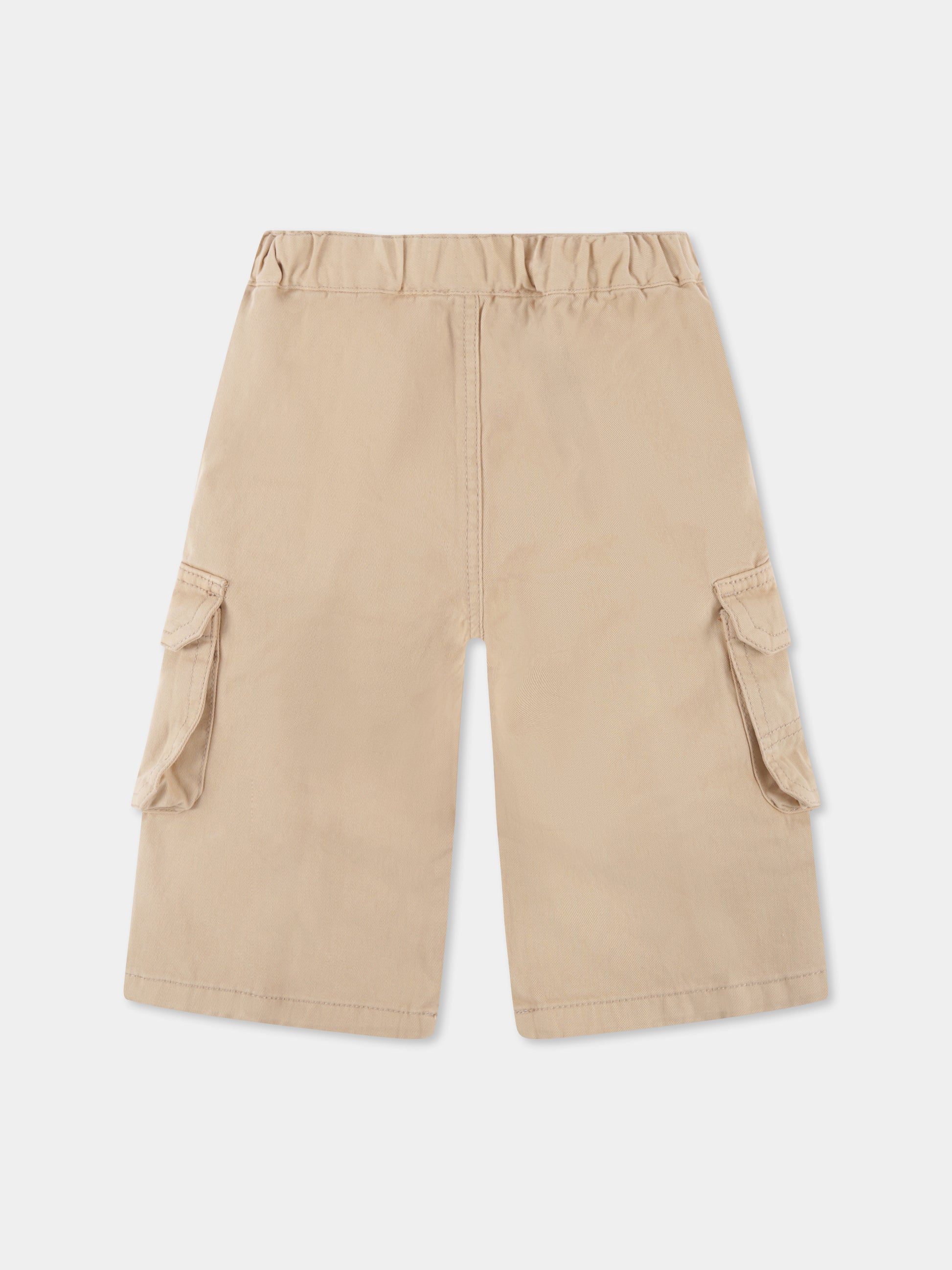 Pantaloni beige per neonata con logo,Diesel,K00603 KXBJ1 K744