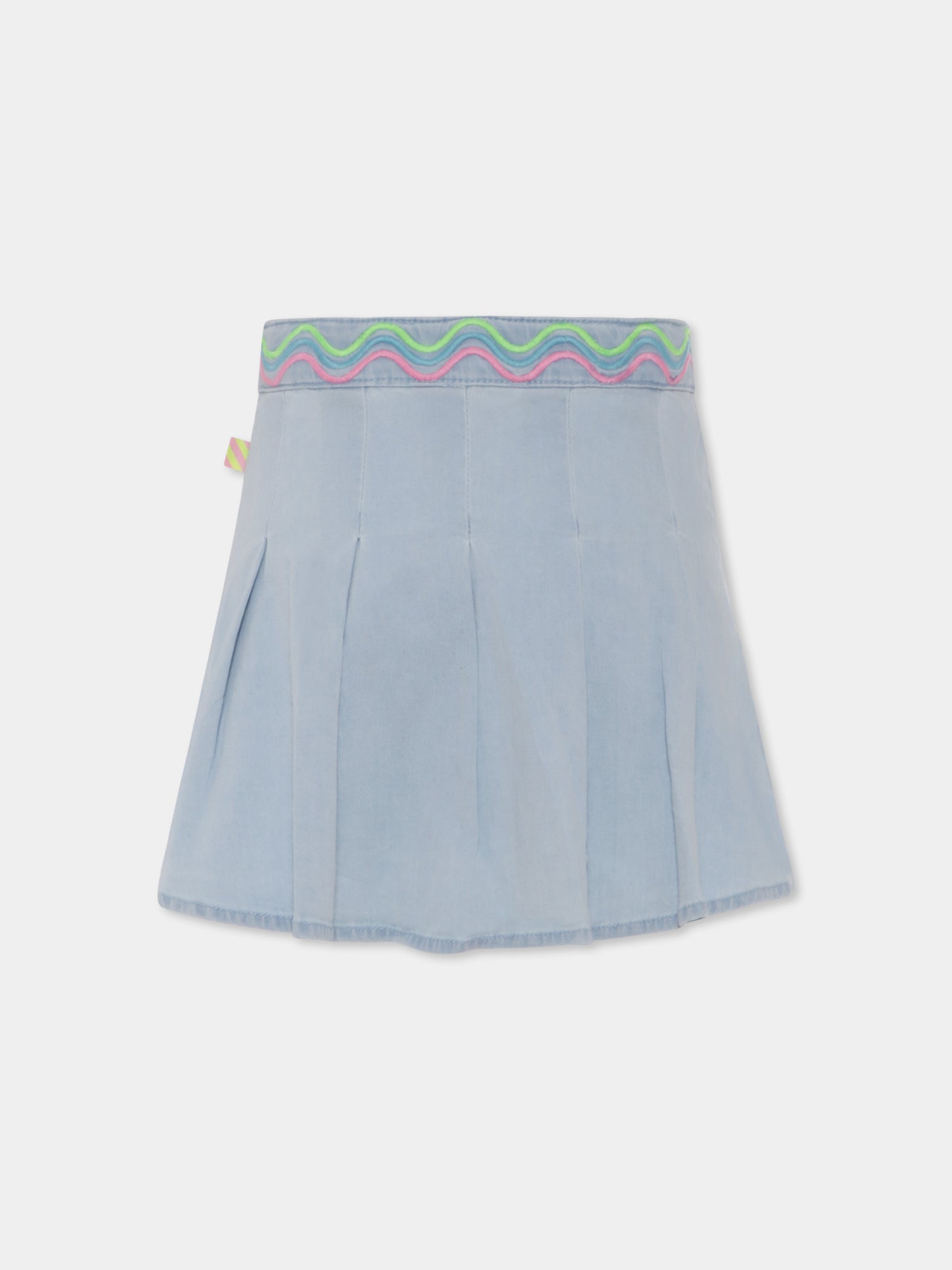 Gonna denim per bambina con ricami,Billieblush,U20140 Z04