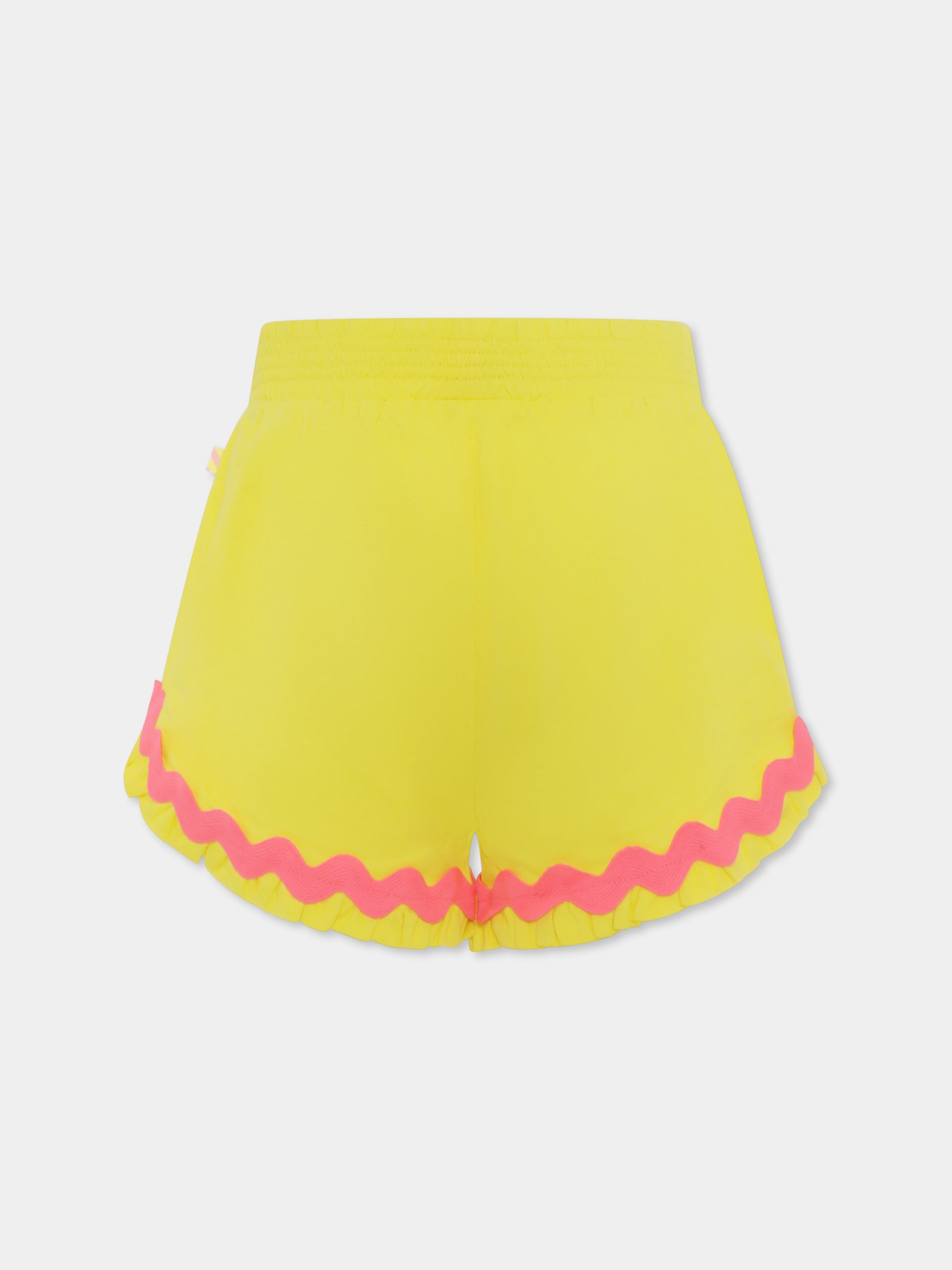 Shorts gialli per bambina con Paperina,Billieblush,U20567 535