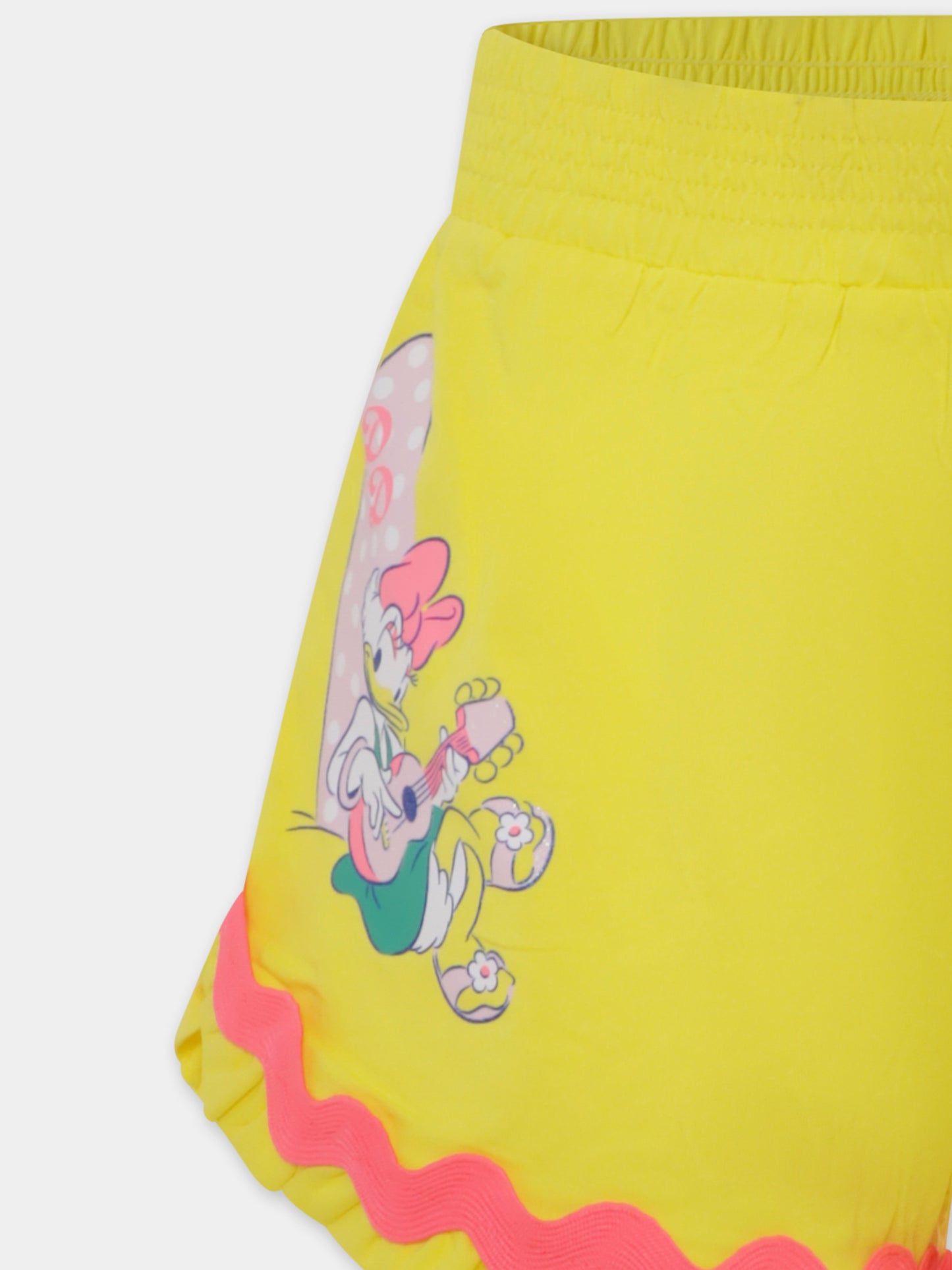 Shorts gialli per bambina con Paperina,Billieblush,U20567 535