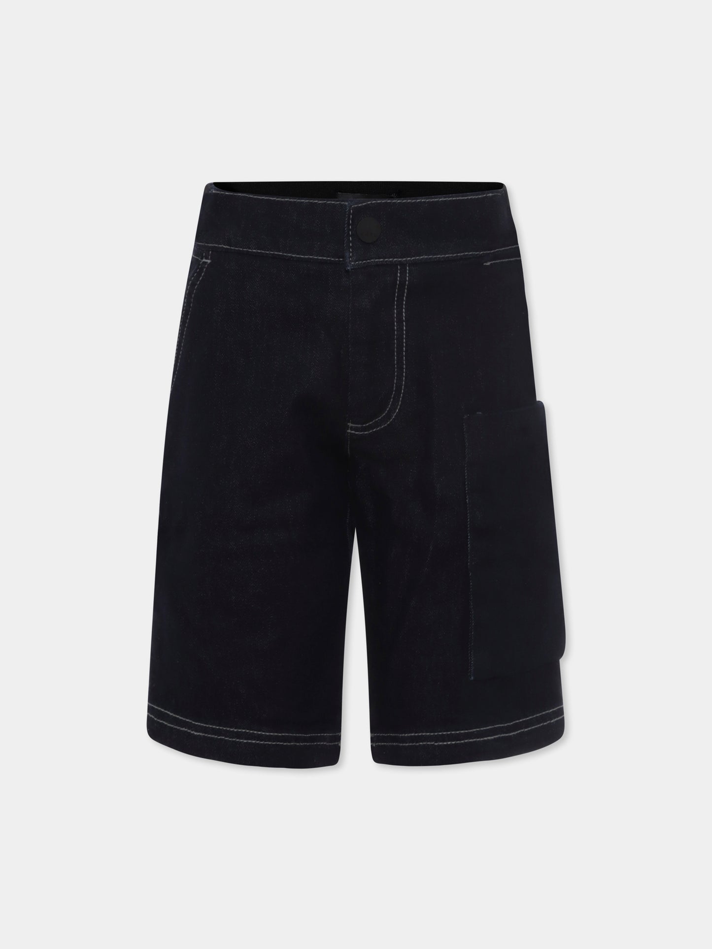 Short denim per bambino con logo,Karl Lagerfeld Kids,Z30030 Z12
