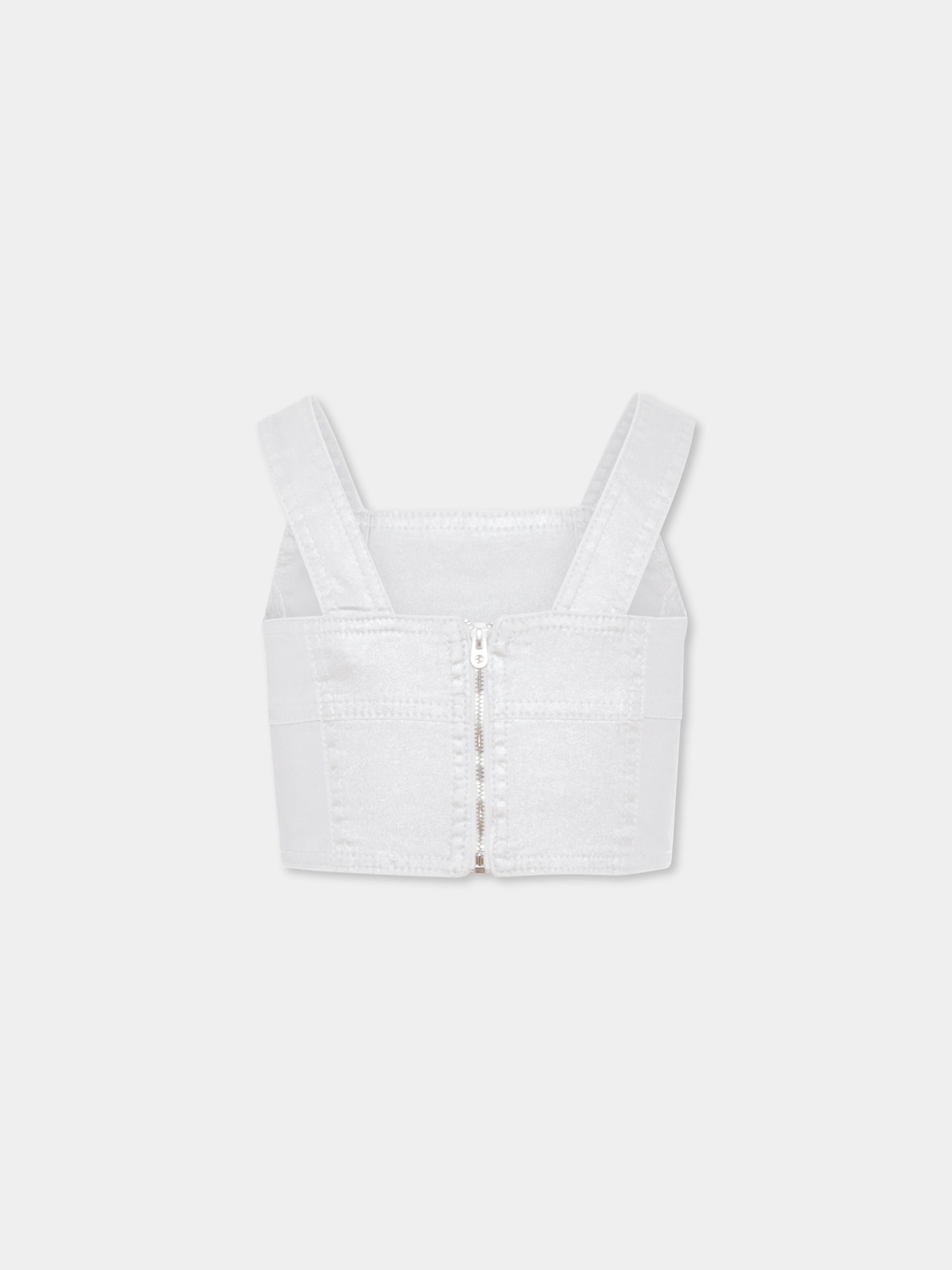 Top crop argento per bambina,Marc Jacobs,W60196 016