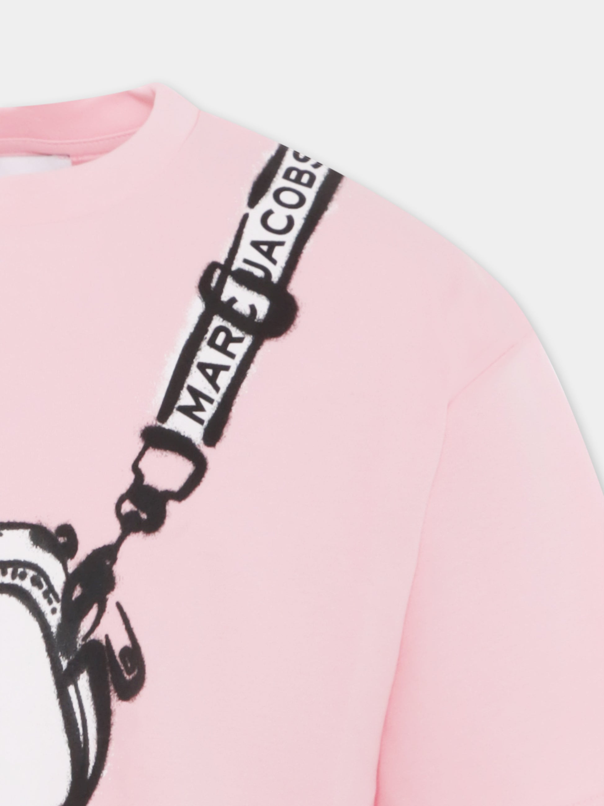 T-shirt rosa per bambina con stampa borsa,Marc Jacobs,W60207 45T
