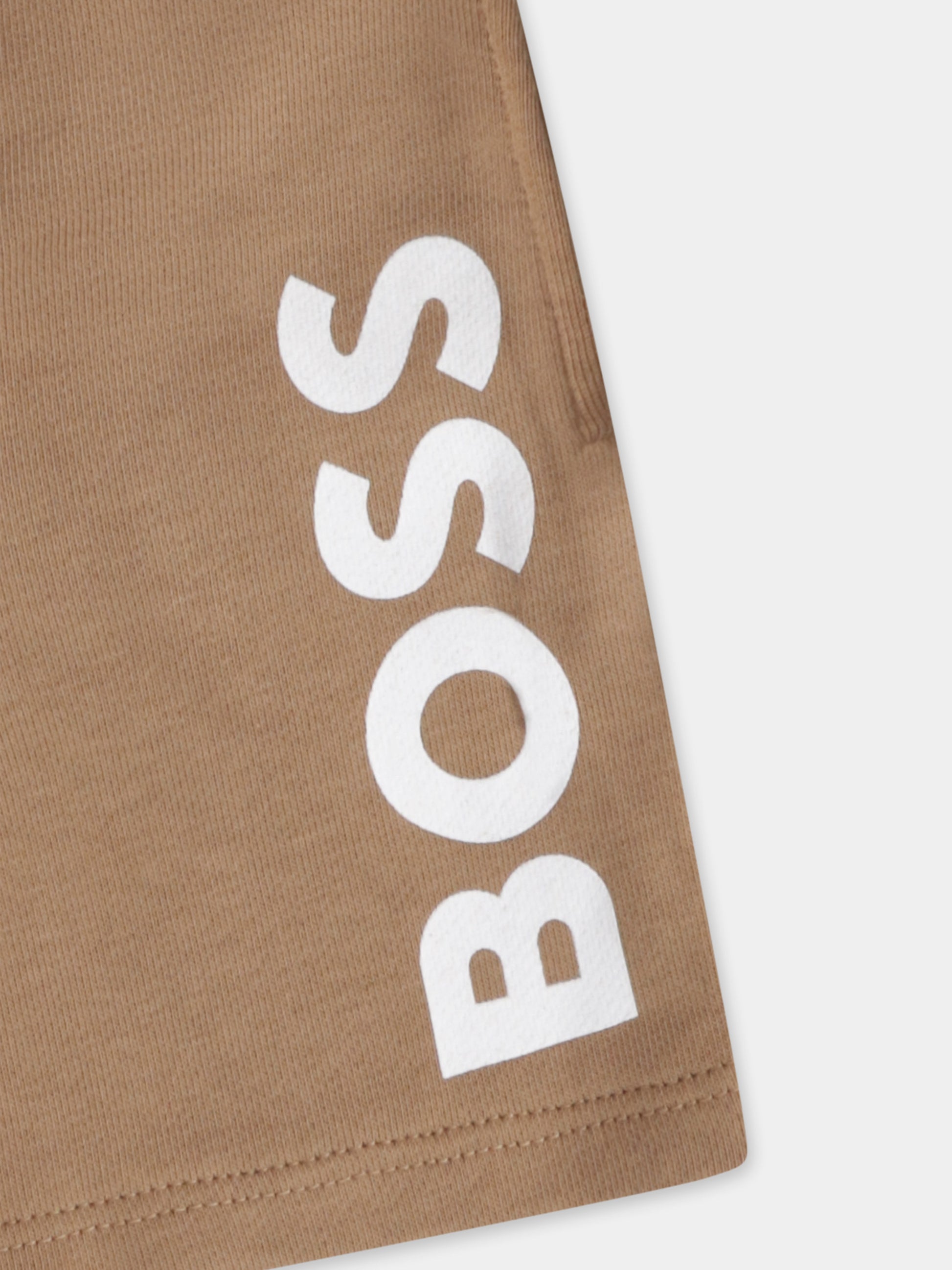 Shorts marroni per neonato con logo,Boss,J50580 269