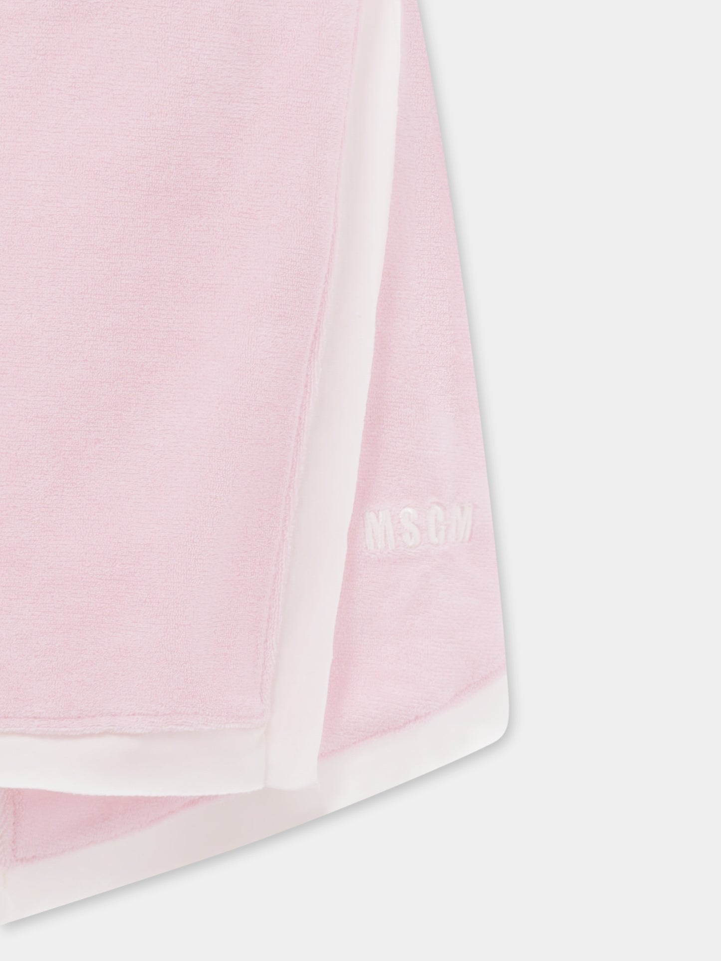 Pink skirt for girl with logo