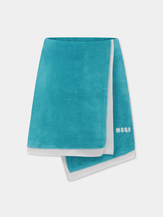 Light blue skirt for girl with logo