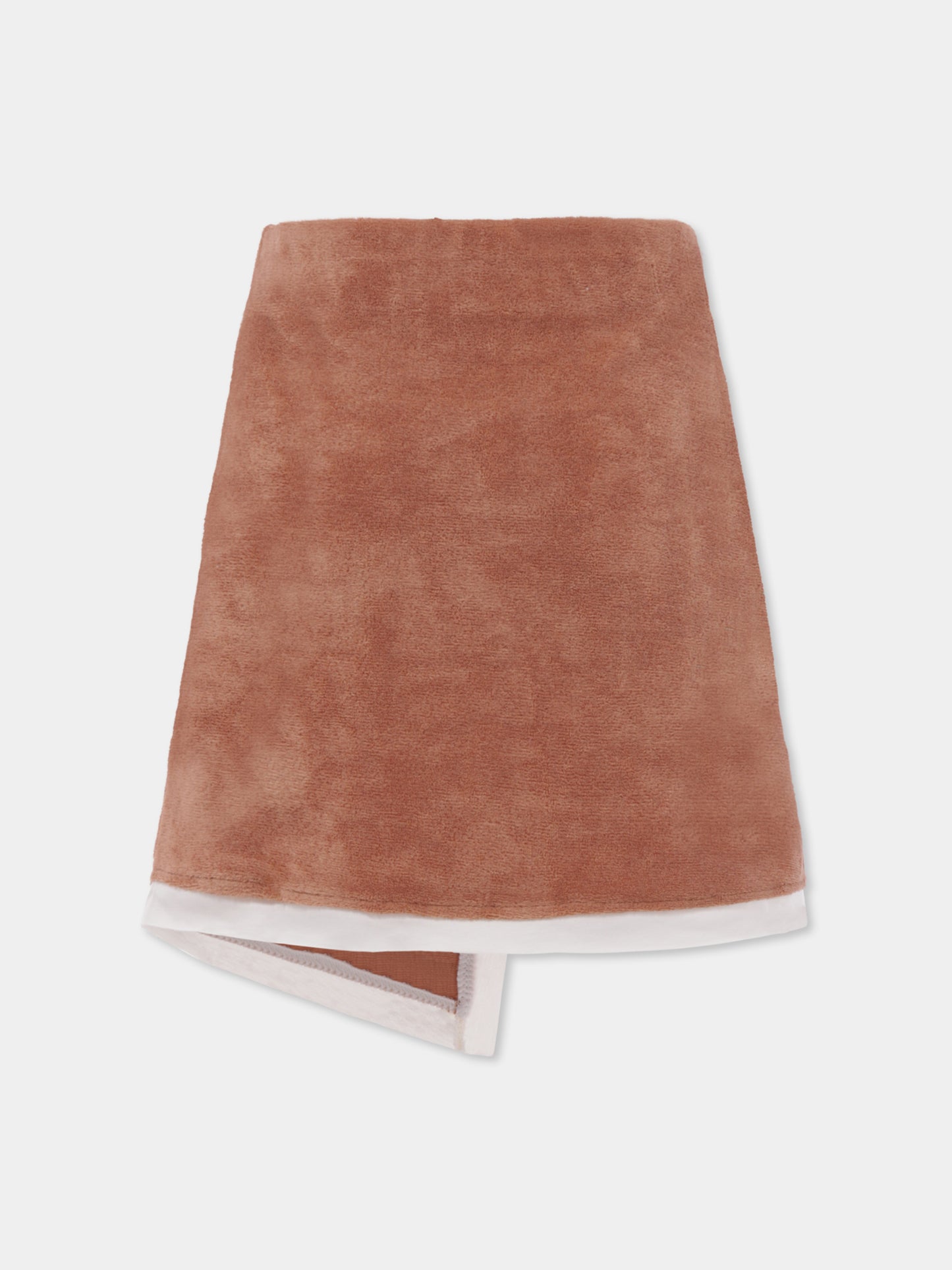 Brown skirt for girl with logo