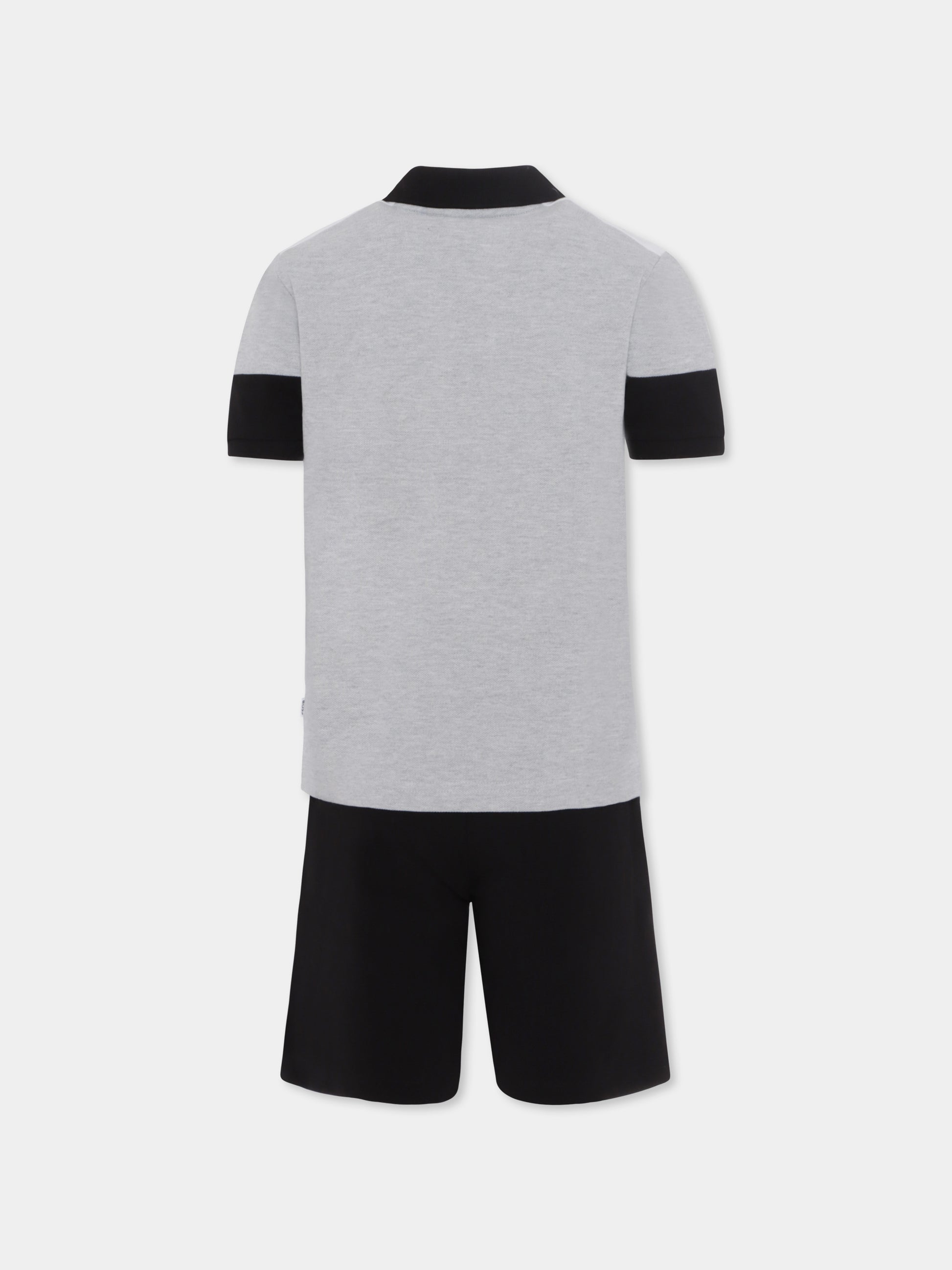 Completo grigio per bambino con logo,Boss,J50753 A32