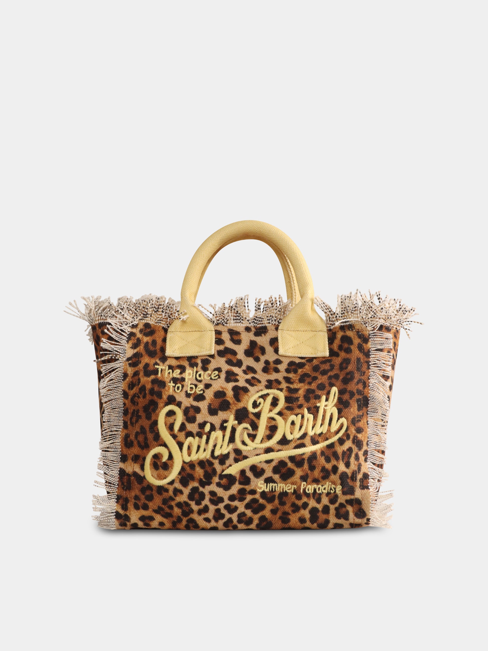 Borsa mare Colette multicolor per bambina con stampa animalier e logo,Mc2 Saint Barth,COL0001 04176H
