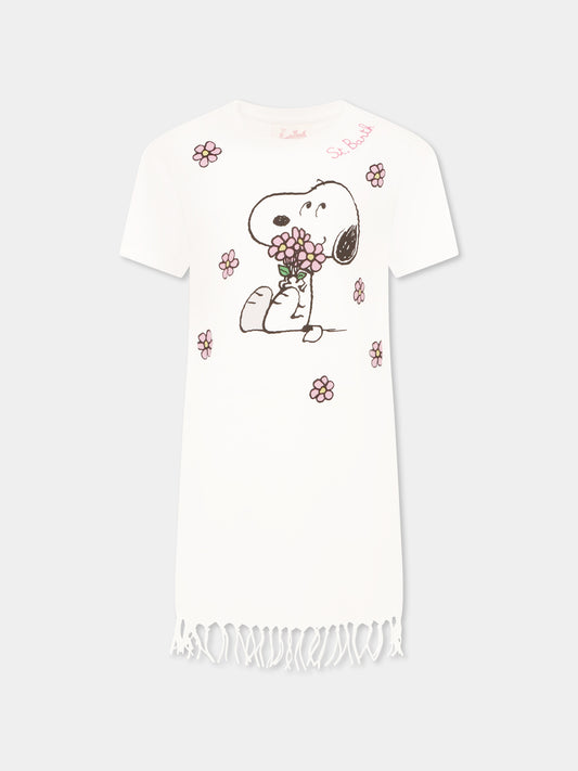 White dress for girl with Snoopy