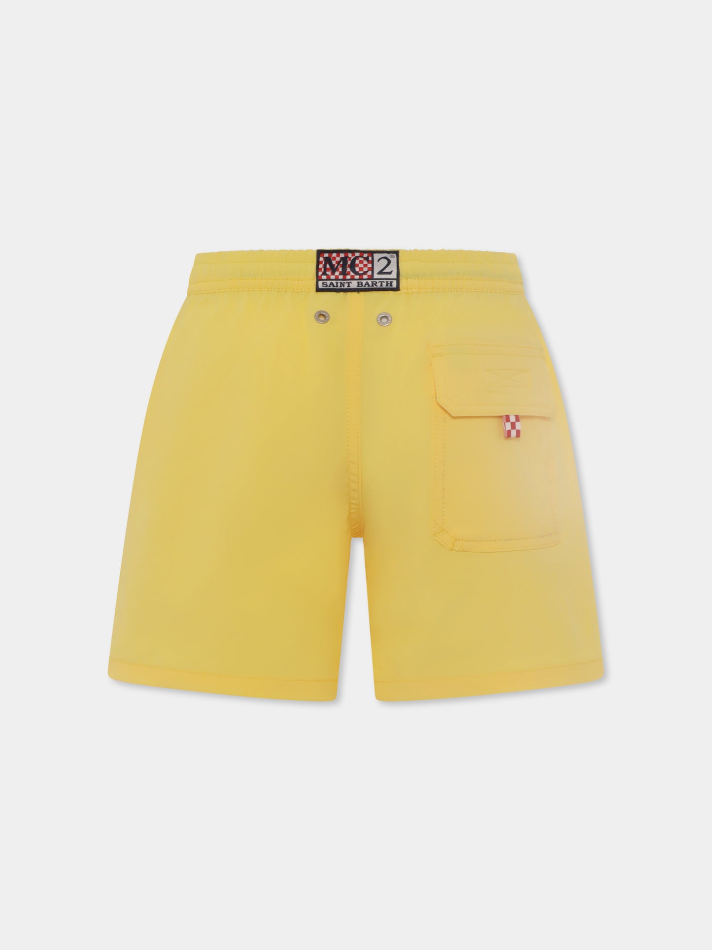 Boxer mare giallo per bambino con stampa,Mc2 Saint Barth,COM0004 00633F