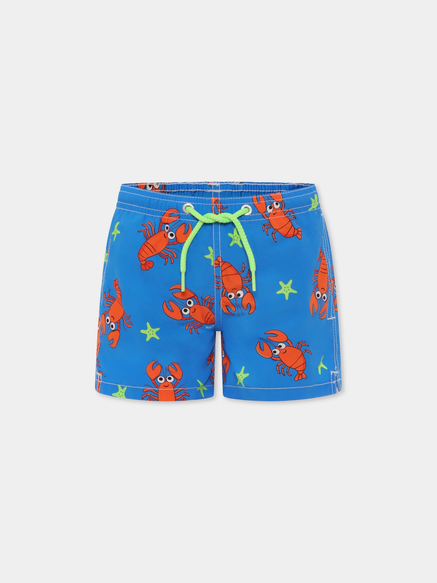 Boxer mare azzurro per bambino con aragosta all over,Mc2 Saint Barth,JEA0001 03061H