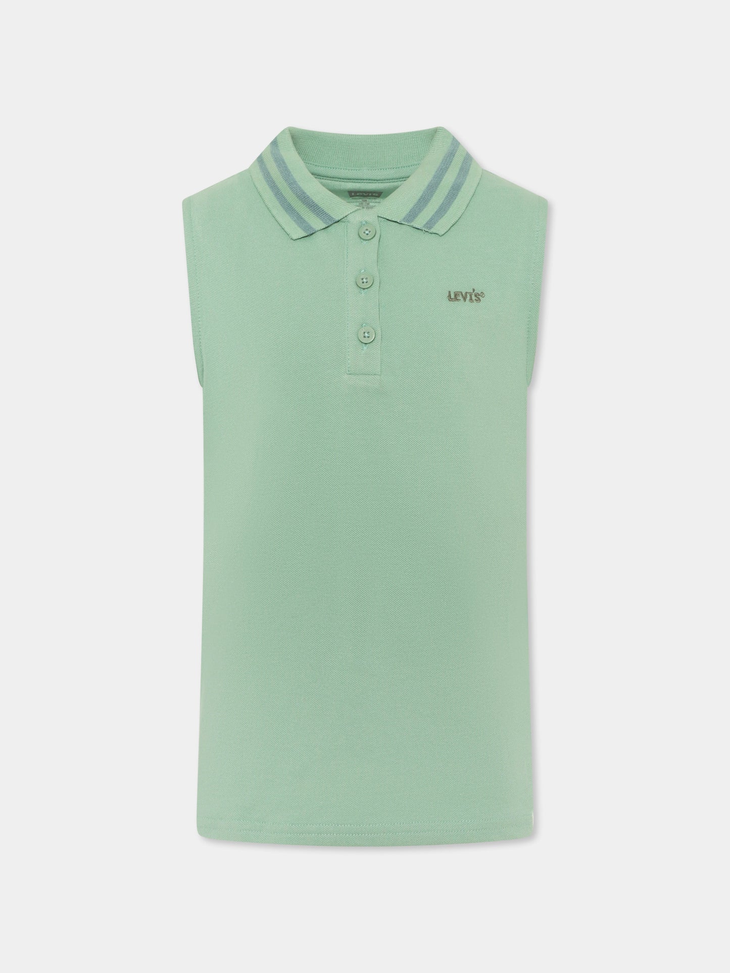 Polo verde per bambina con logo,Levi's Kids,4EK176 EGH