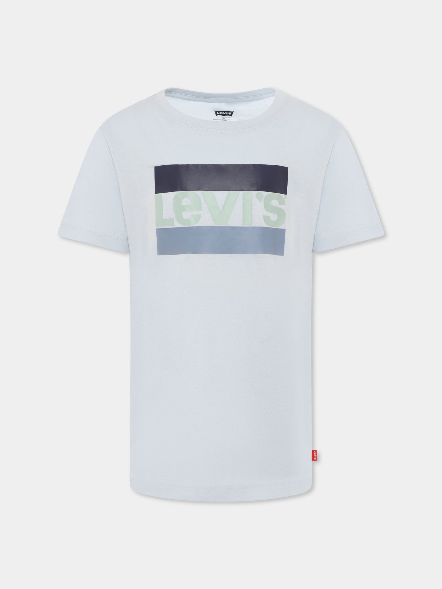 Light blue t-shirt for girl with logo