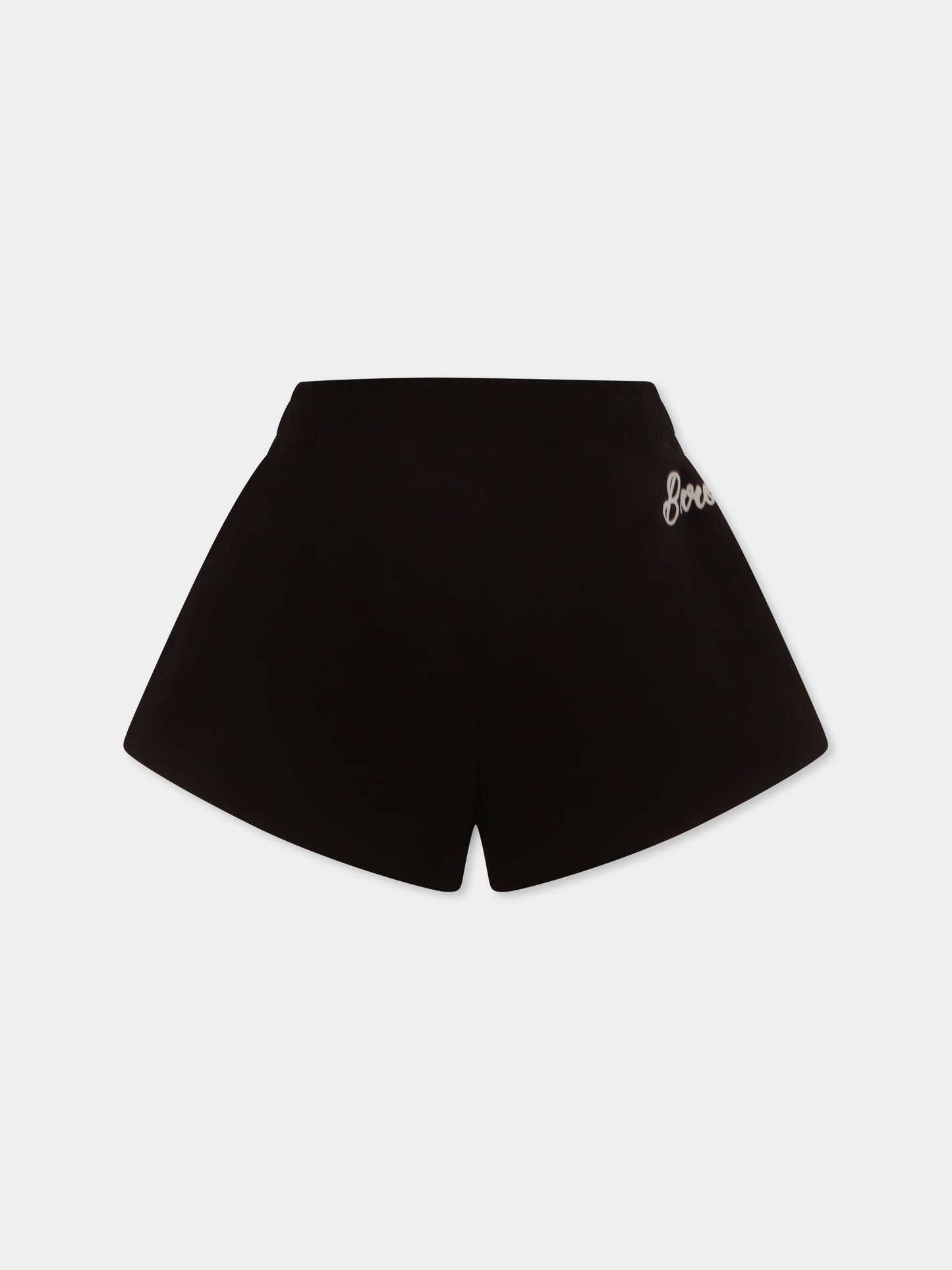 Shorts neri per bambina con smile,Barrow,S5BKJGSH114 110