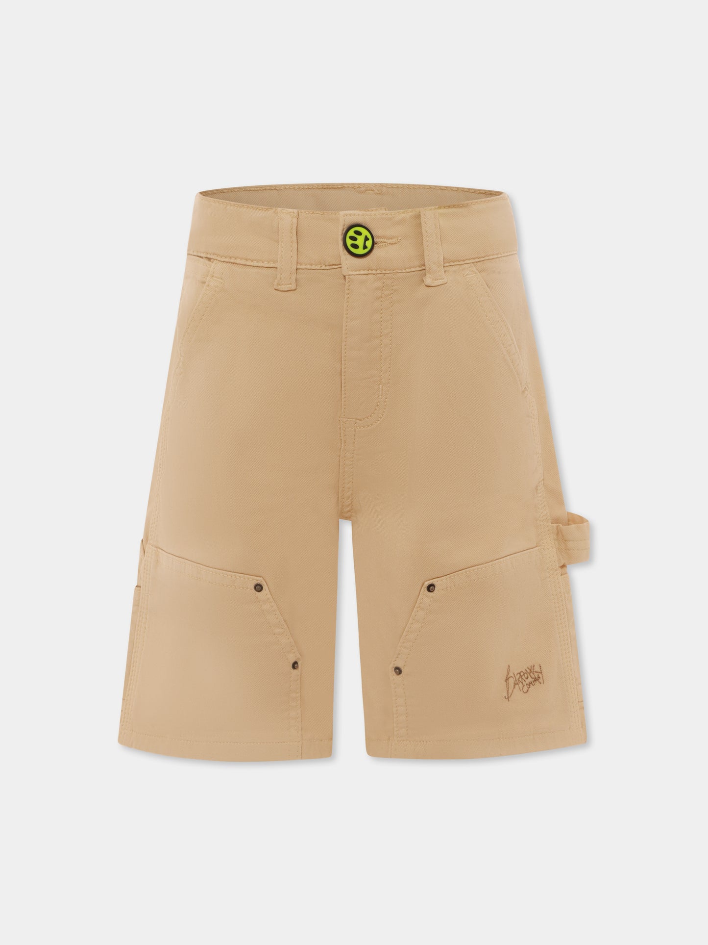 Beige shorts for kids with smile