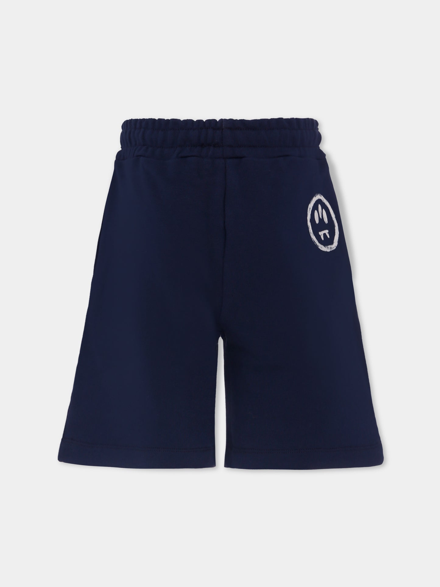 Shorts blu per bambini con palma e logo,Barrow,S5BKJUBE061 060