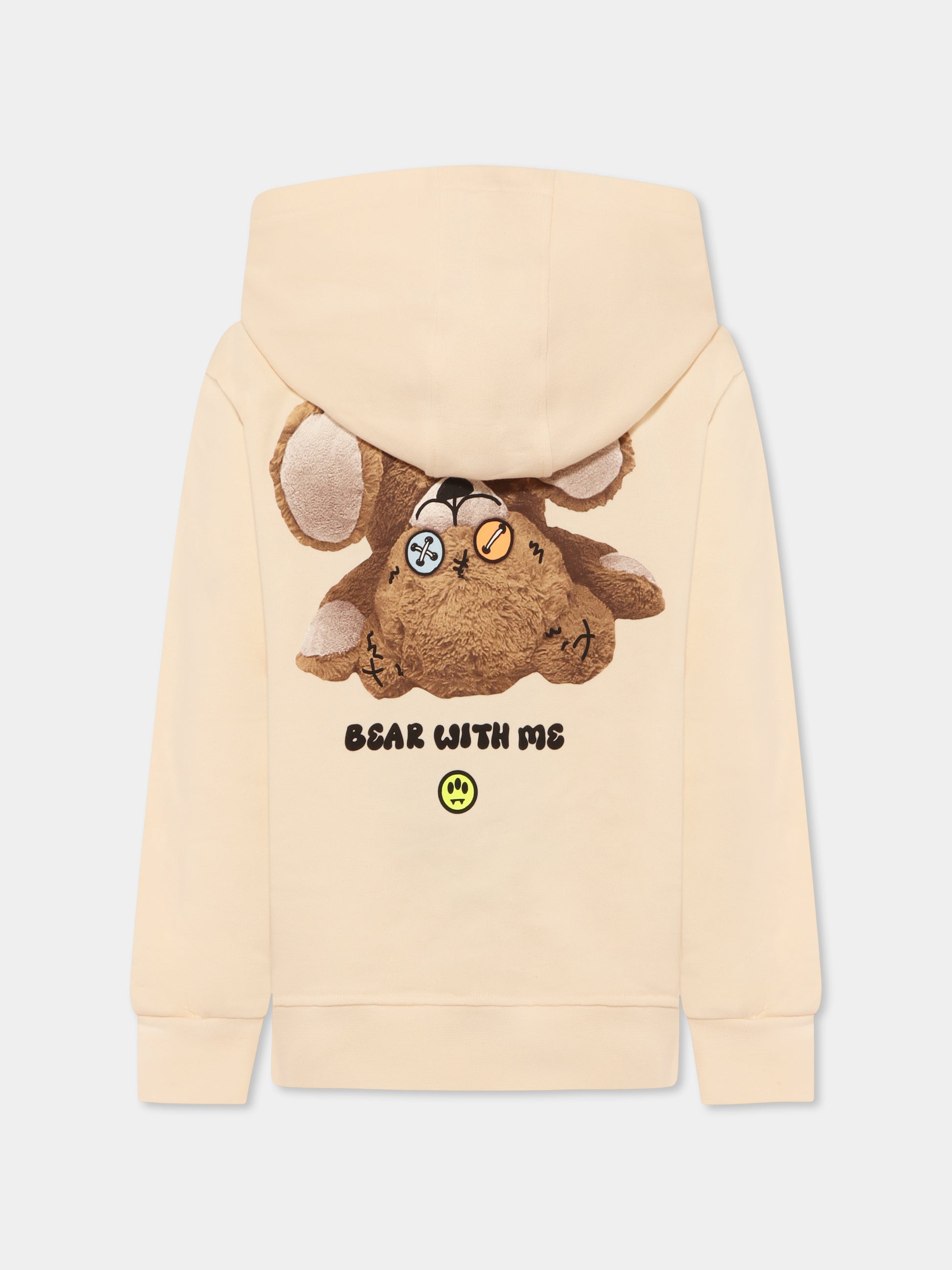 Felpa avorio per bambini con logo e Bear,Barrow,S5BKJUHS028 013