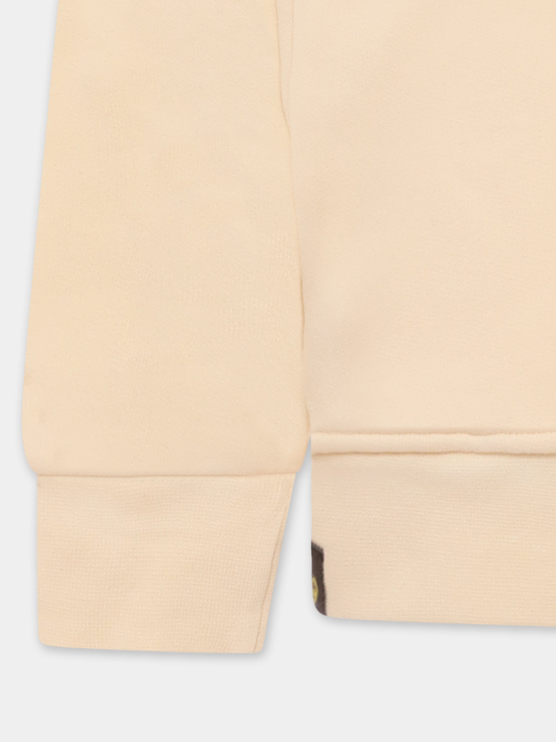 Felpa avorio per bambini con logo e Bear,Barrow,S5BKJUHS028 013