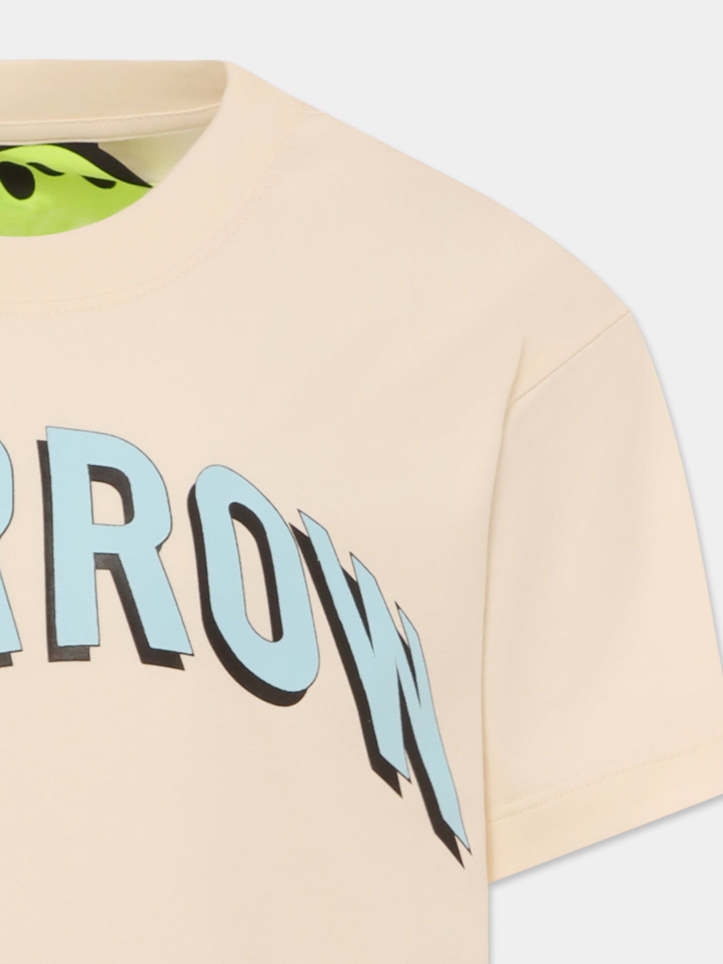 T-shirt avorio per bambini con logo,Barrow,S5BKJUTH071 013